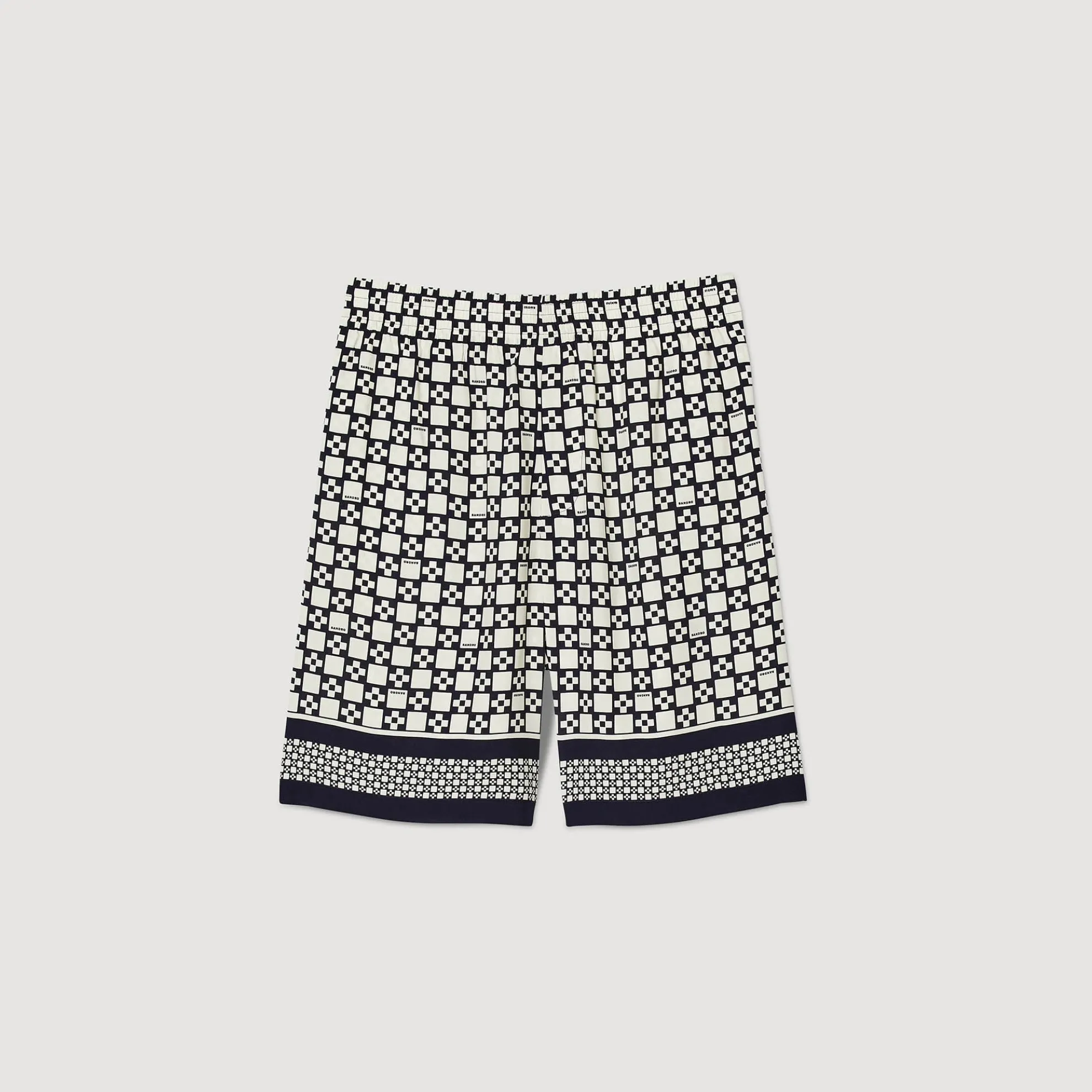 Bermuda Short Square Cross Print