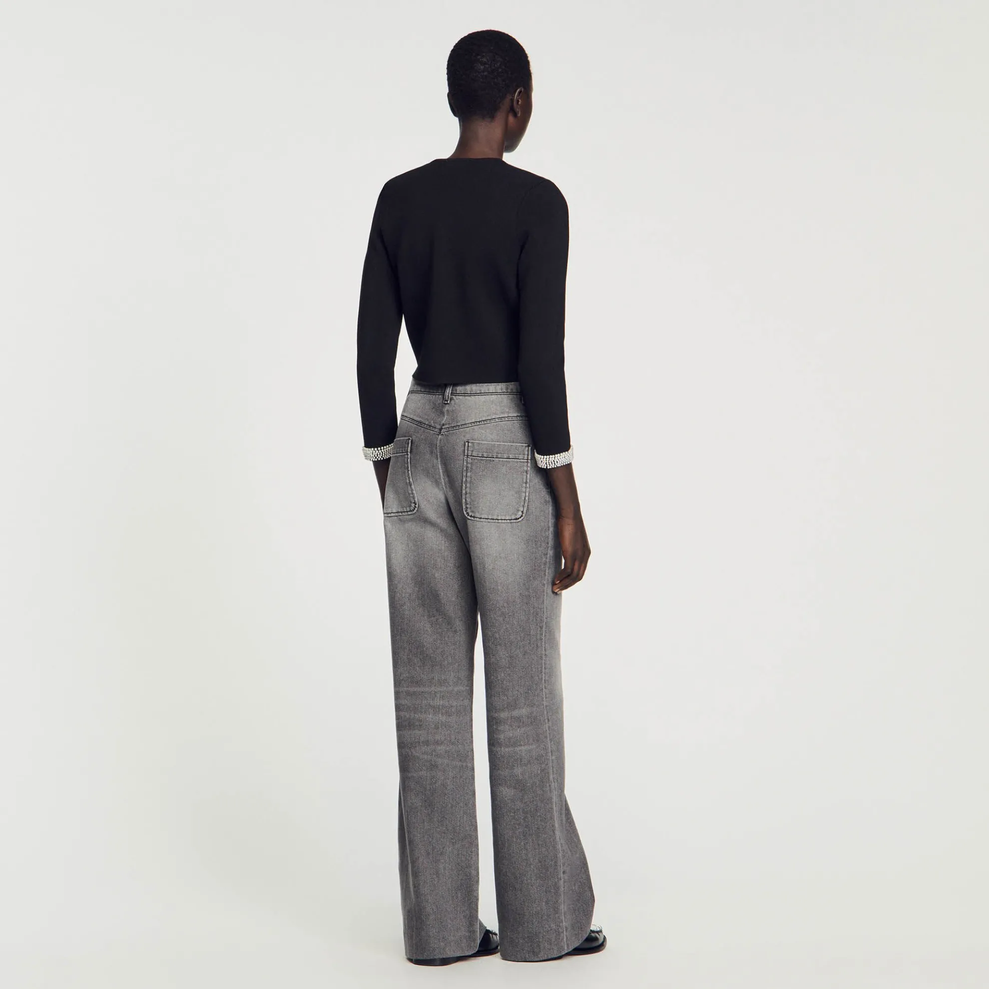 Cardigan Vest Met Parels