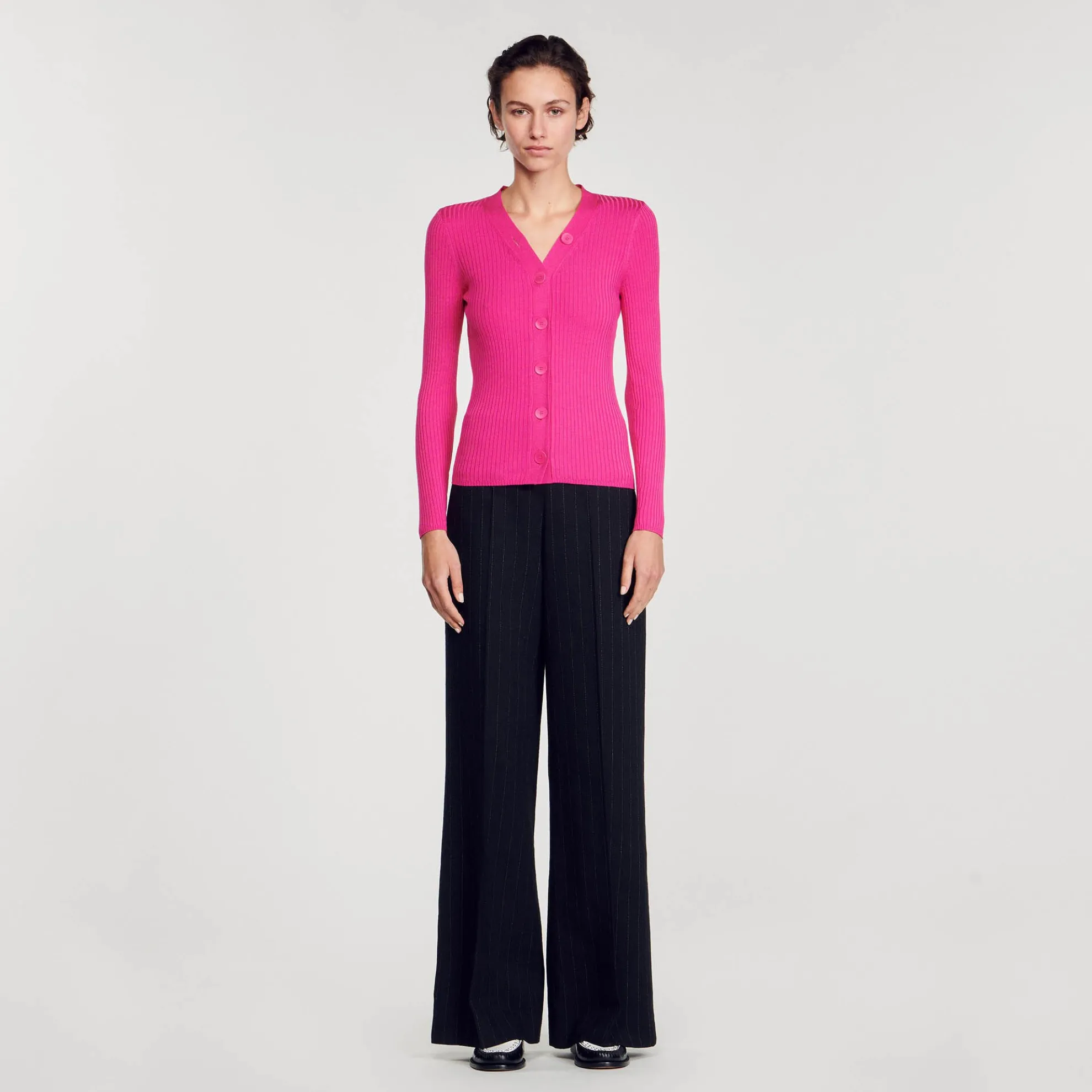 Cardigan Vest Ribgebreid