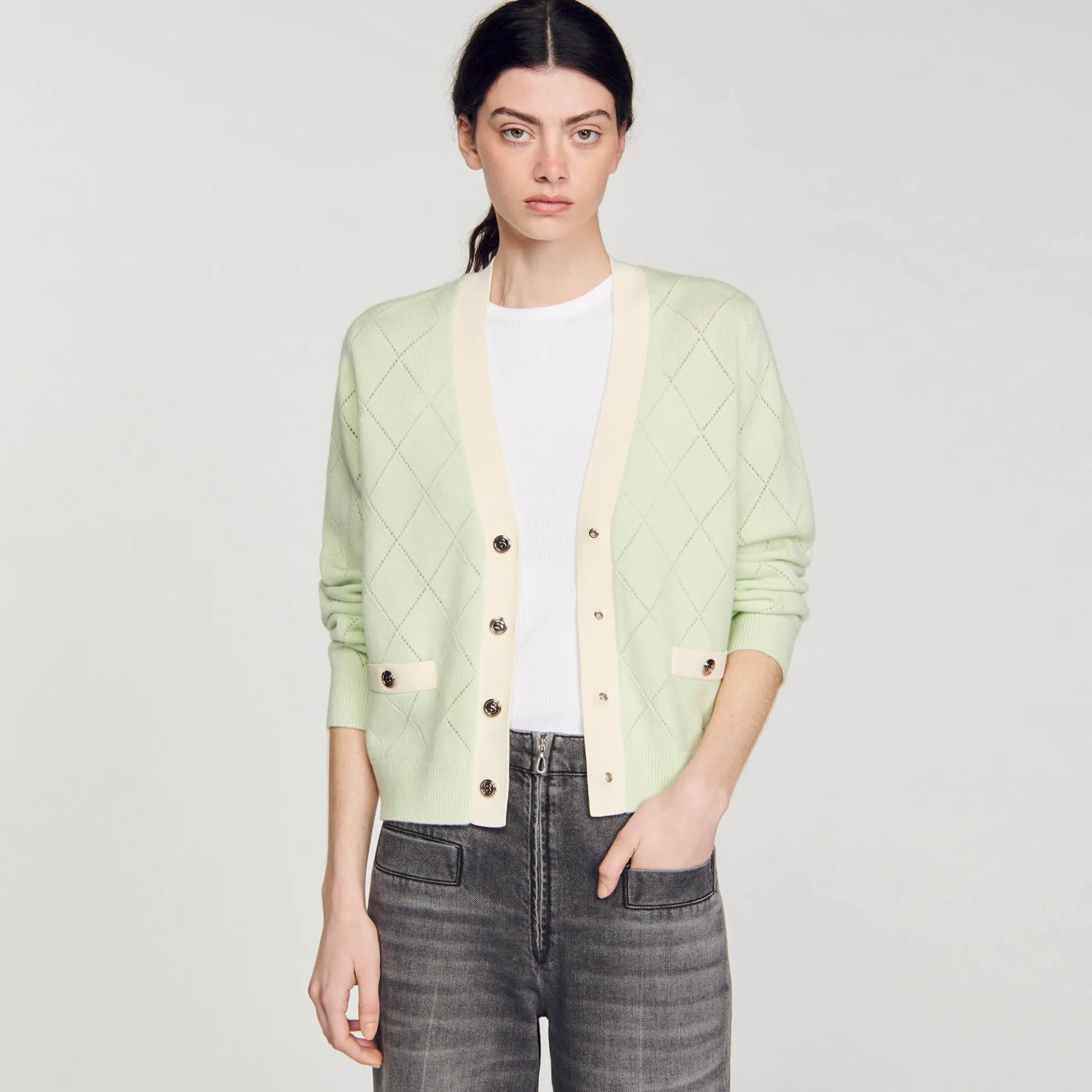Cardigan Vest Tweekleurig