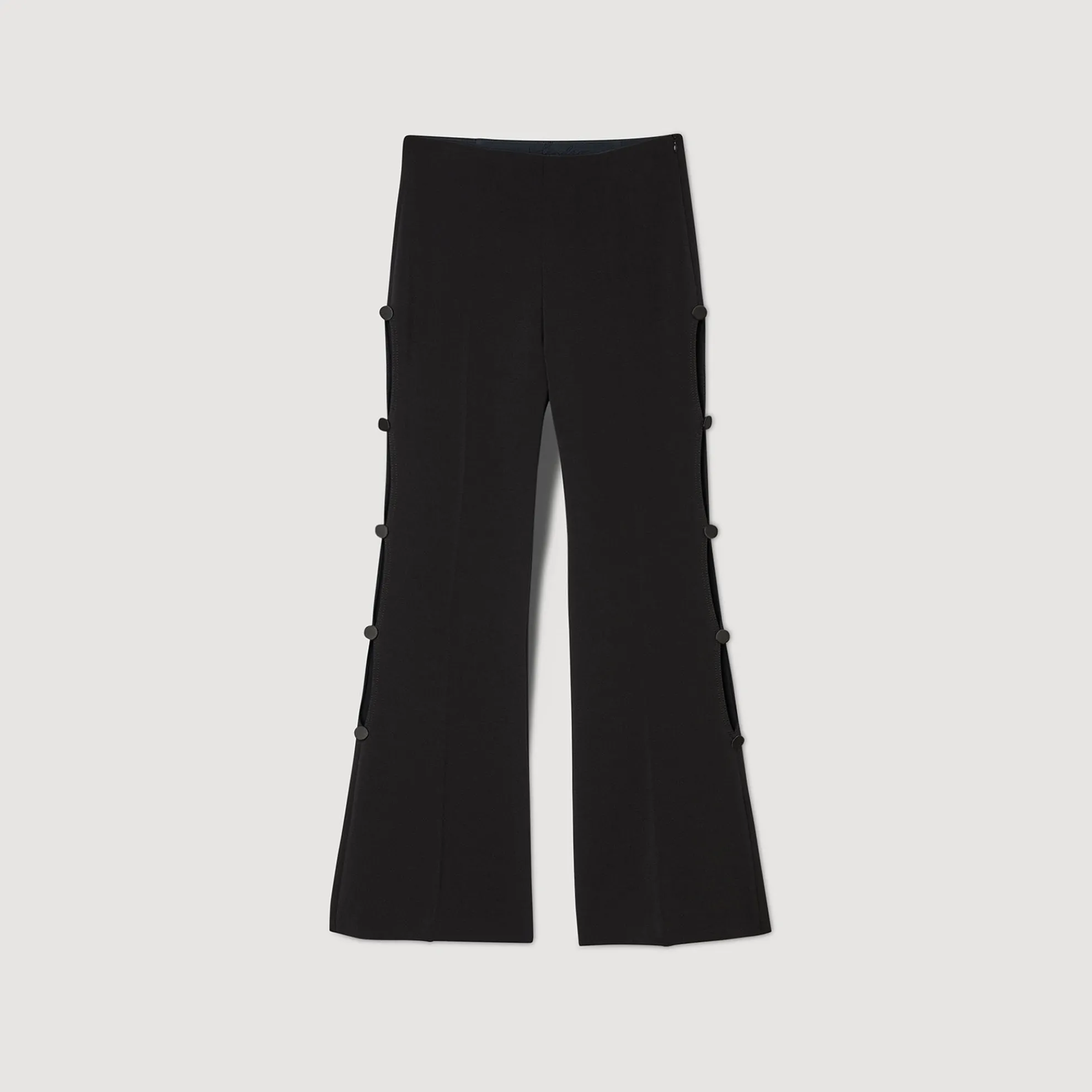 Flared Broek Met Opengewerkte Zijkanten