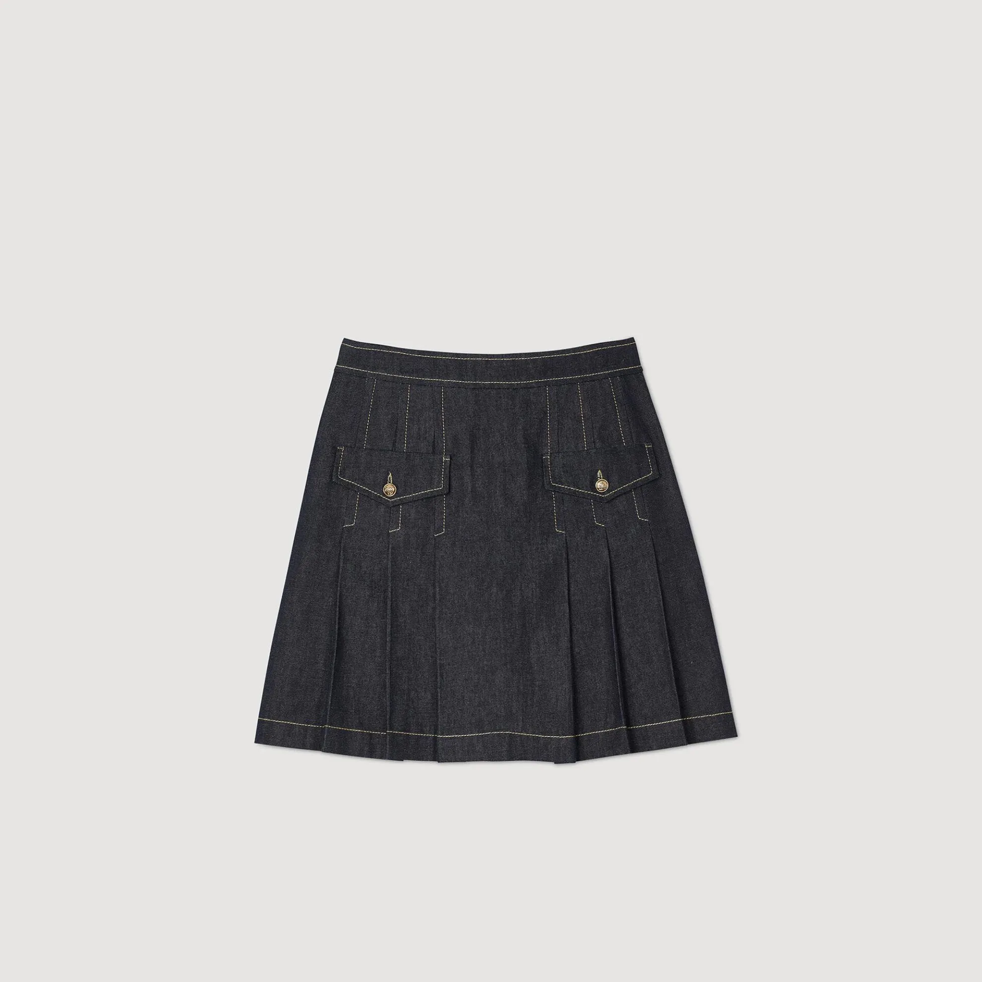 Geplooide Rok Denim