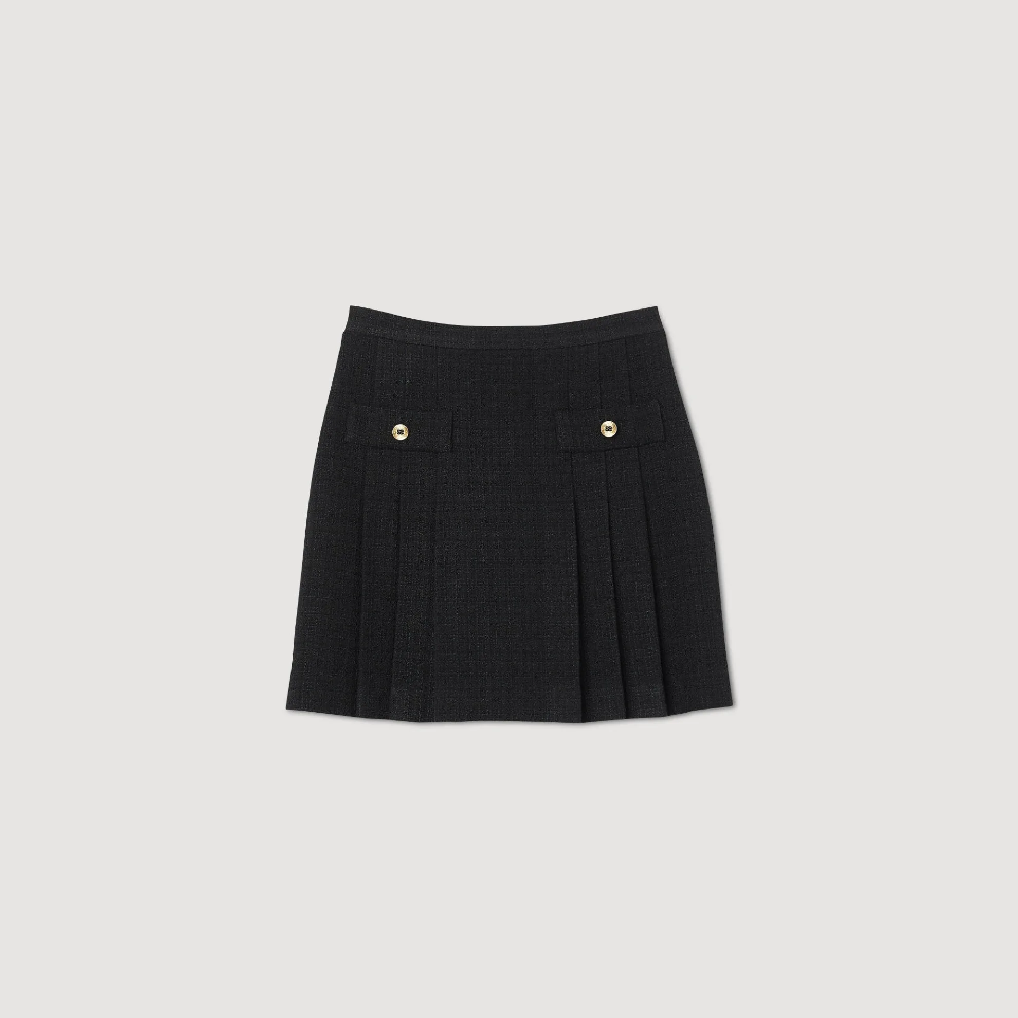 Geplooide Tweed Rok