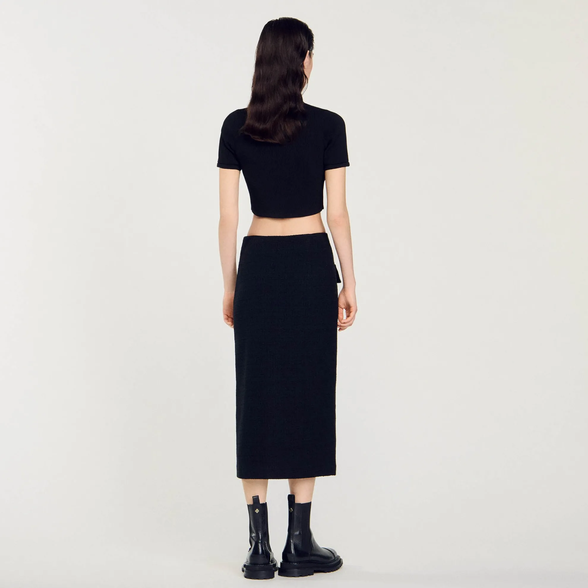 Halflange Tweed Rok