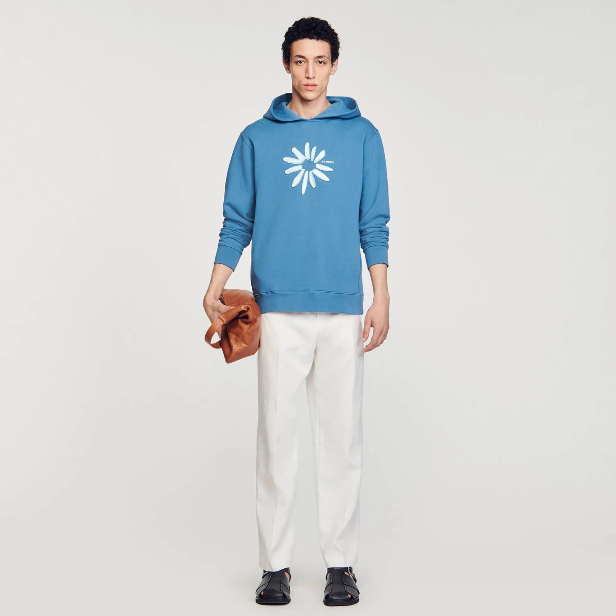Hoodie Katoen Met Bloempatroon