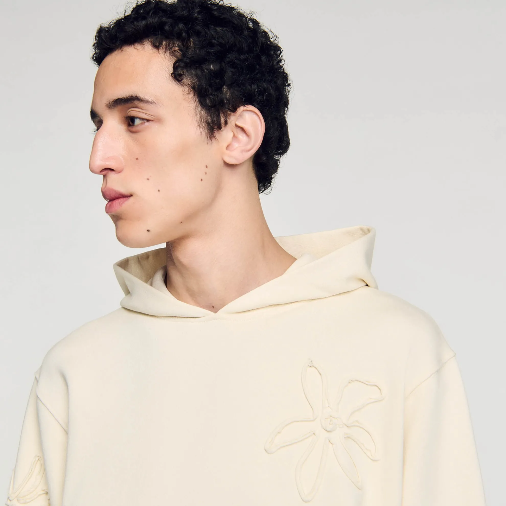 Hoodie Met Capuchon Bloemmotief