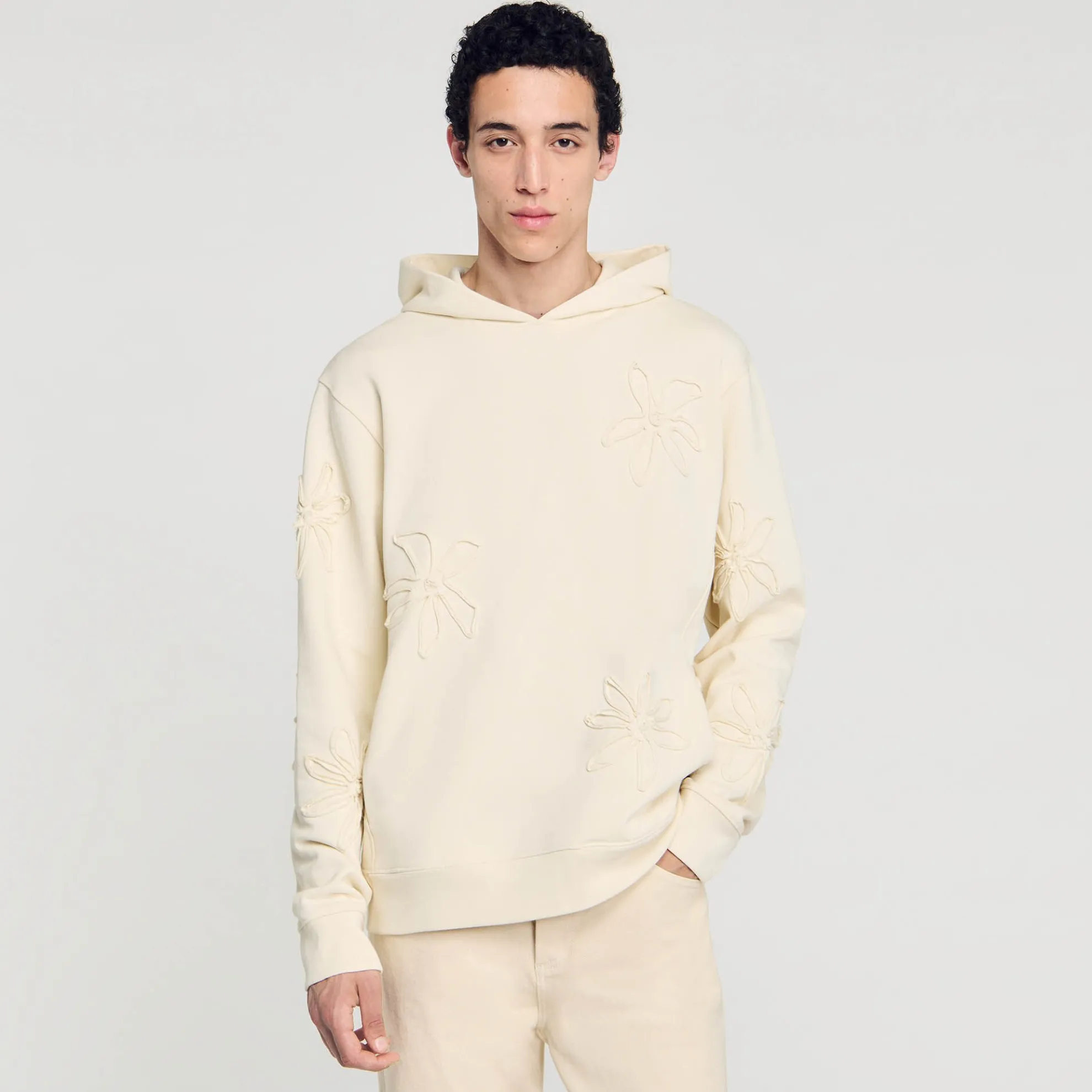 Hoodie Met Capuchon Bloemmotief