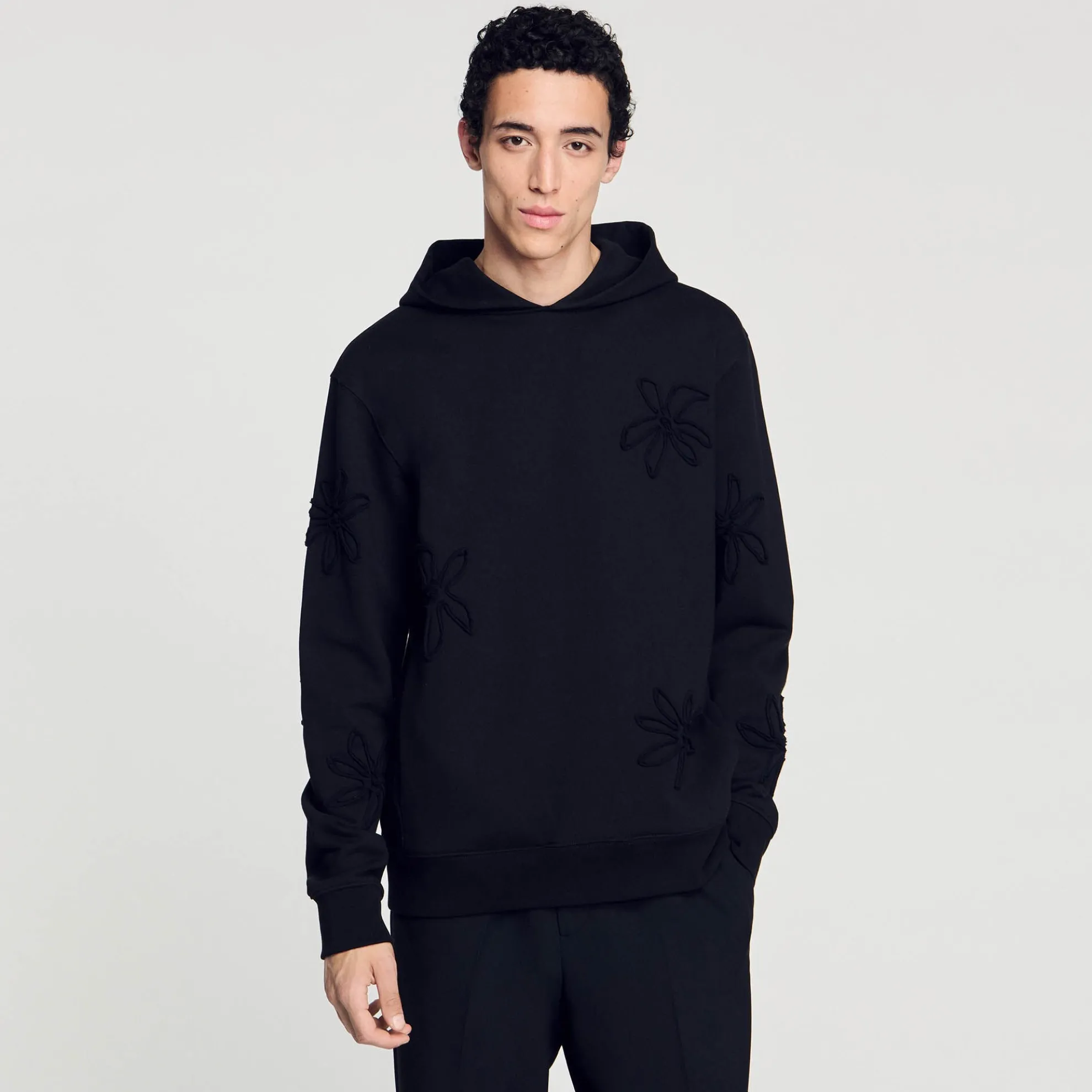 Hoodie Met Capuchon Bloemmotief