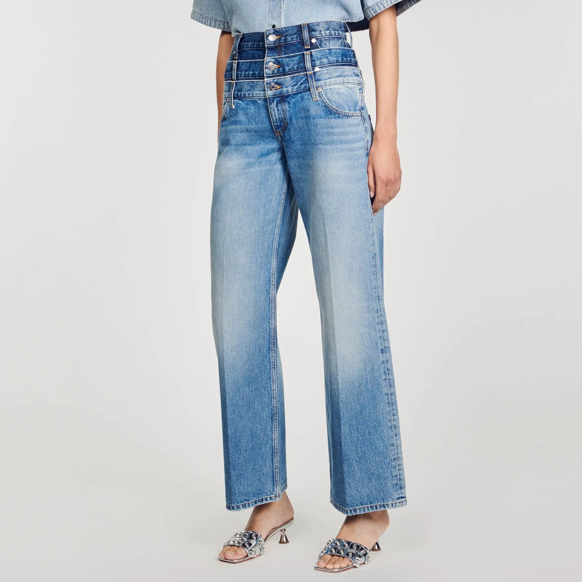 Jeans Met Driedubbele Riem