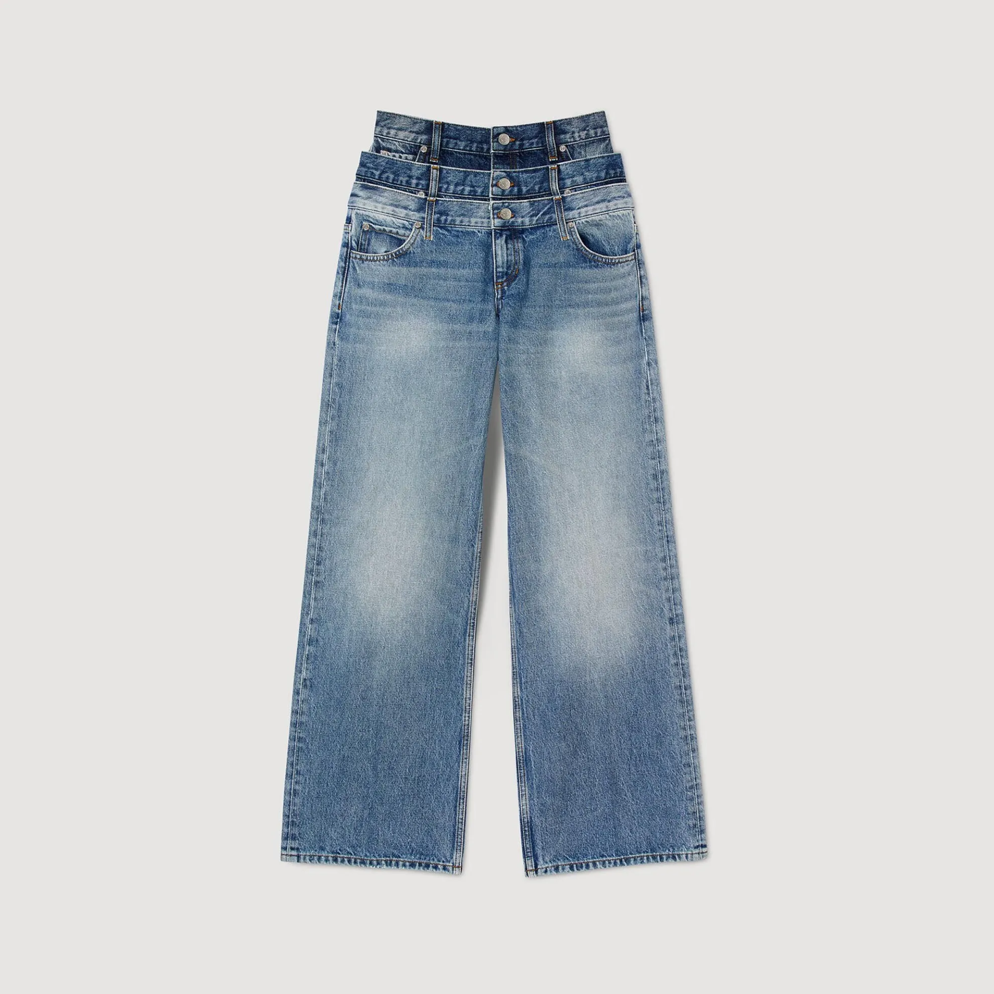 Jeans Met Driedubbele Riem