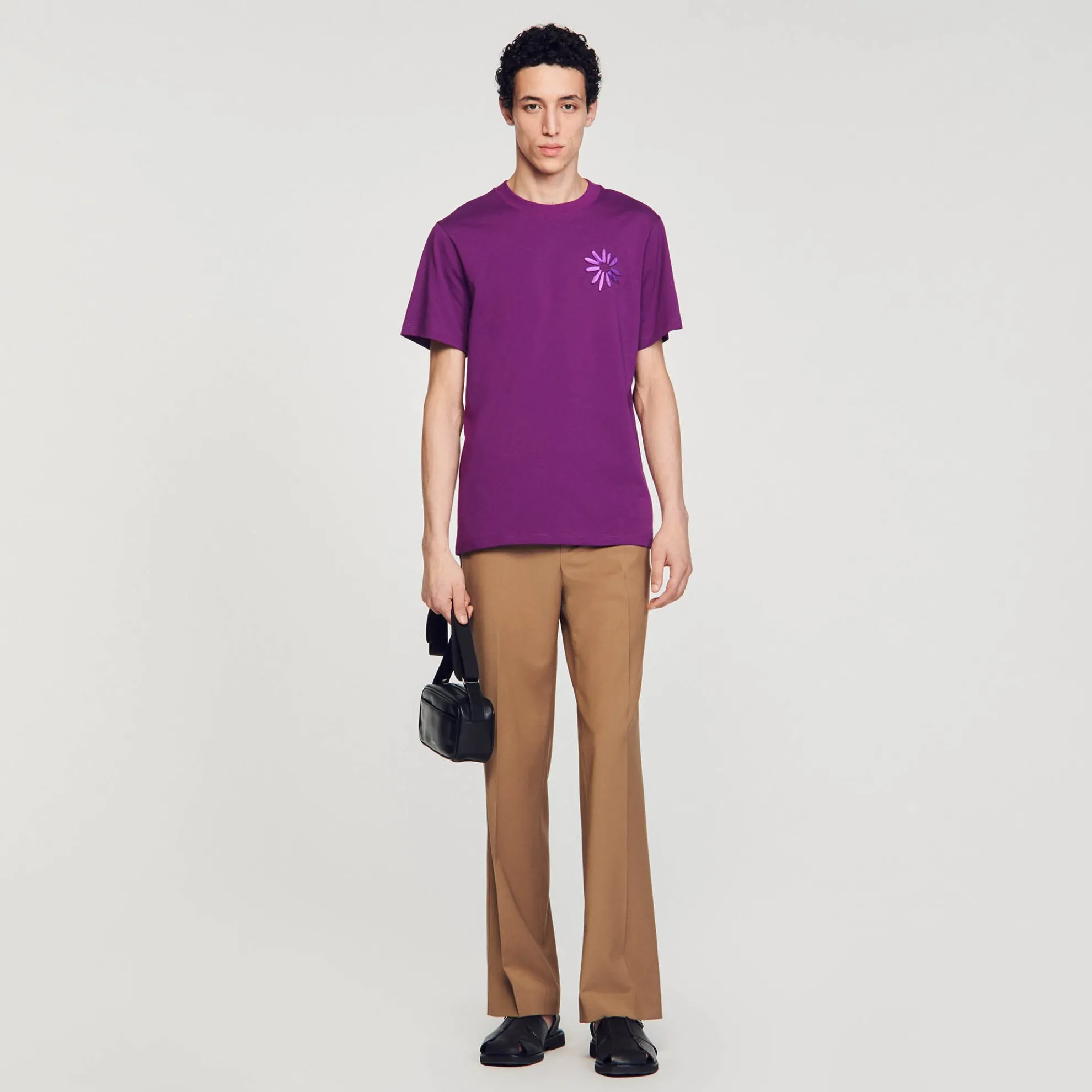 Katoenen T-shirt Met Bloem