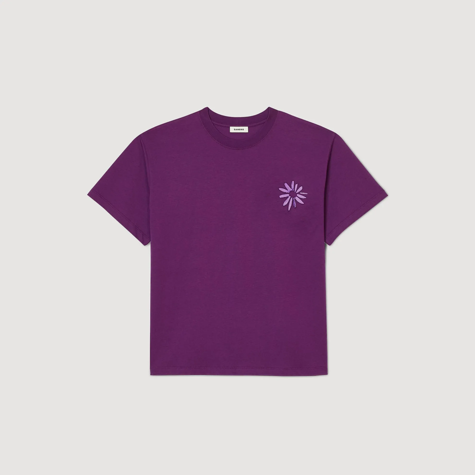 Katoenen T-shirt Met Bloem