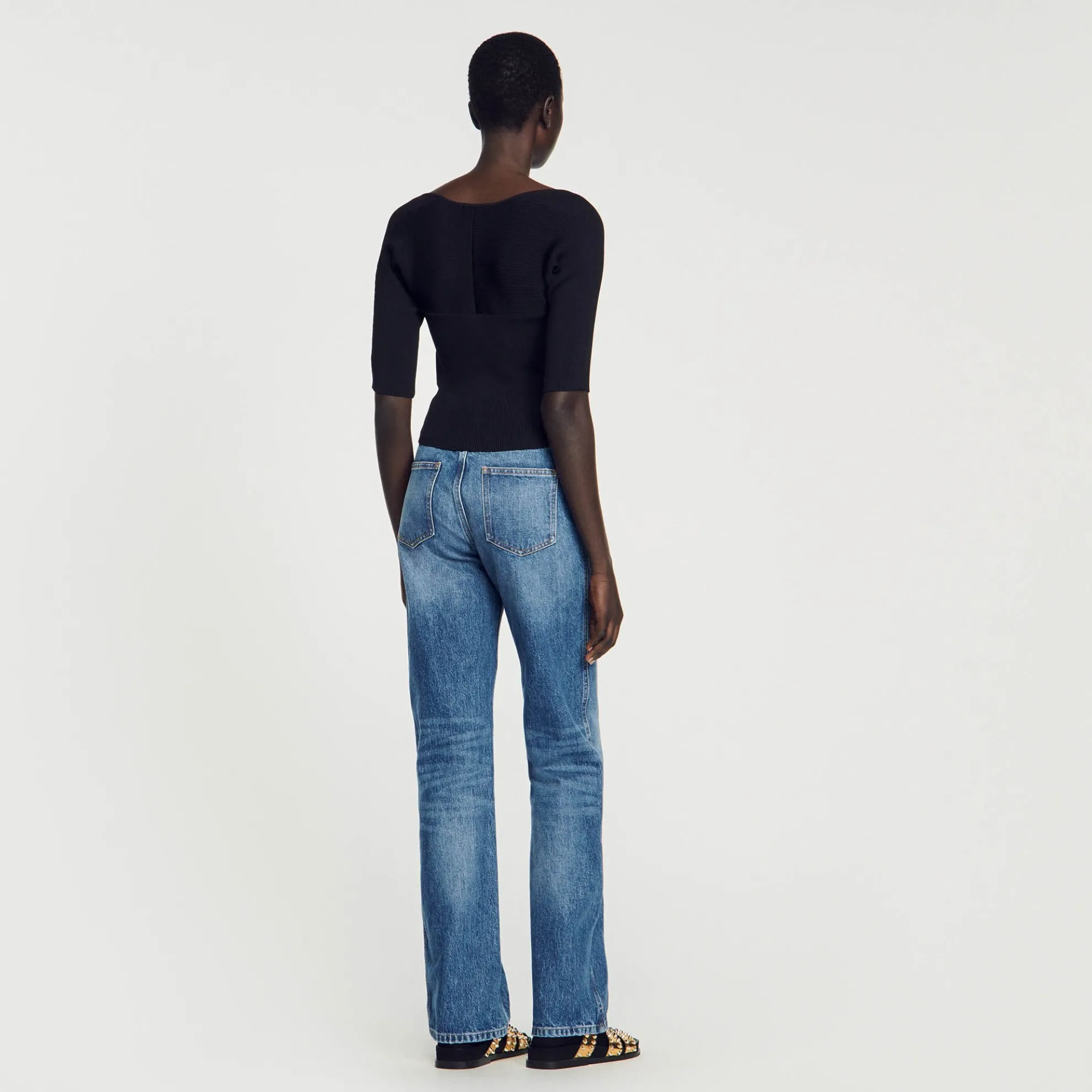 Kort Vest Met Ribbels