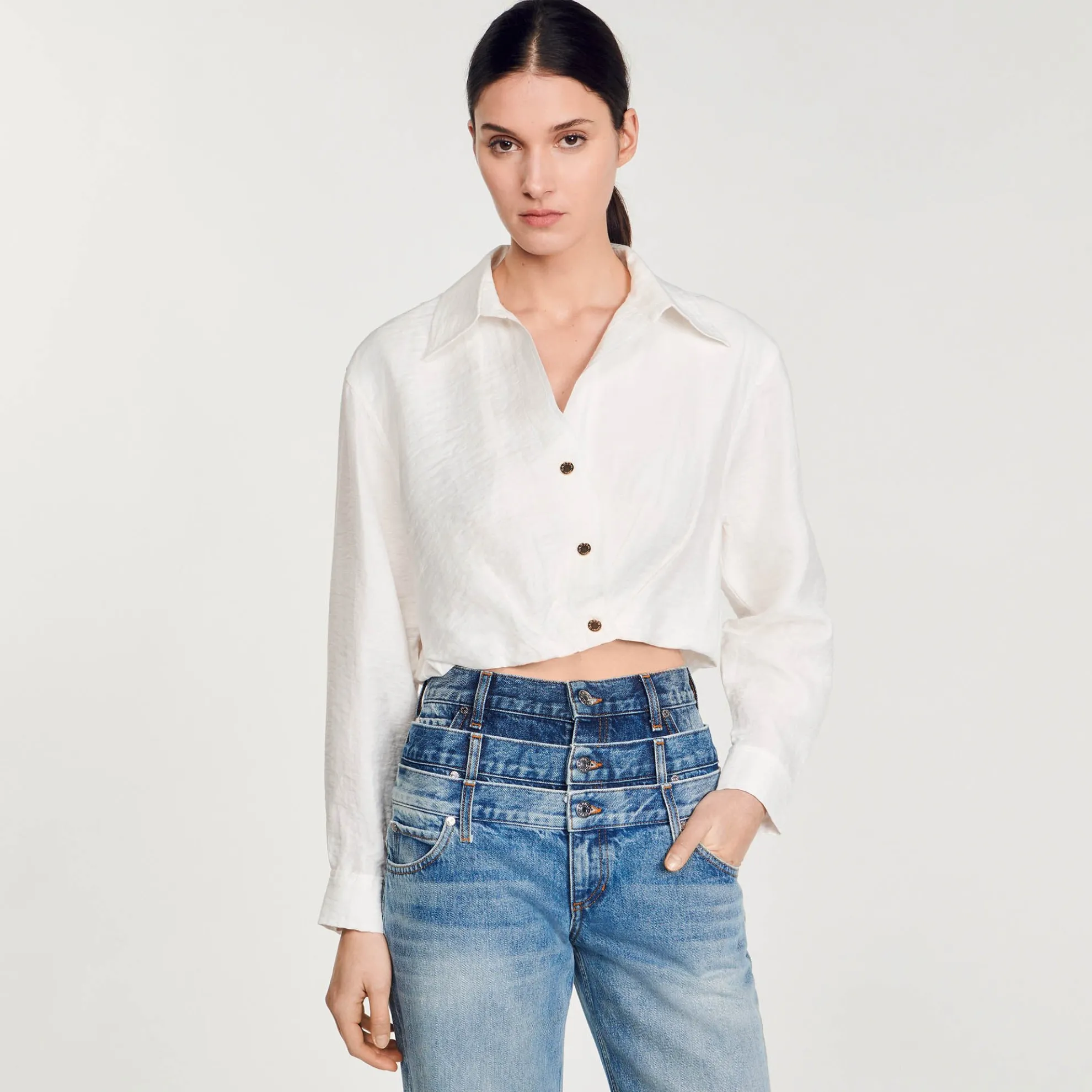 Korte Overhemdblouse