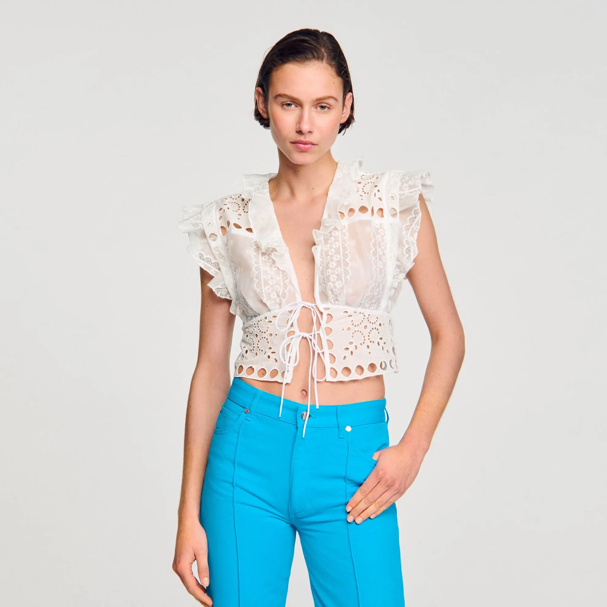 Korte Top Met Volants