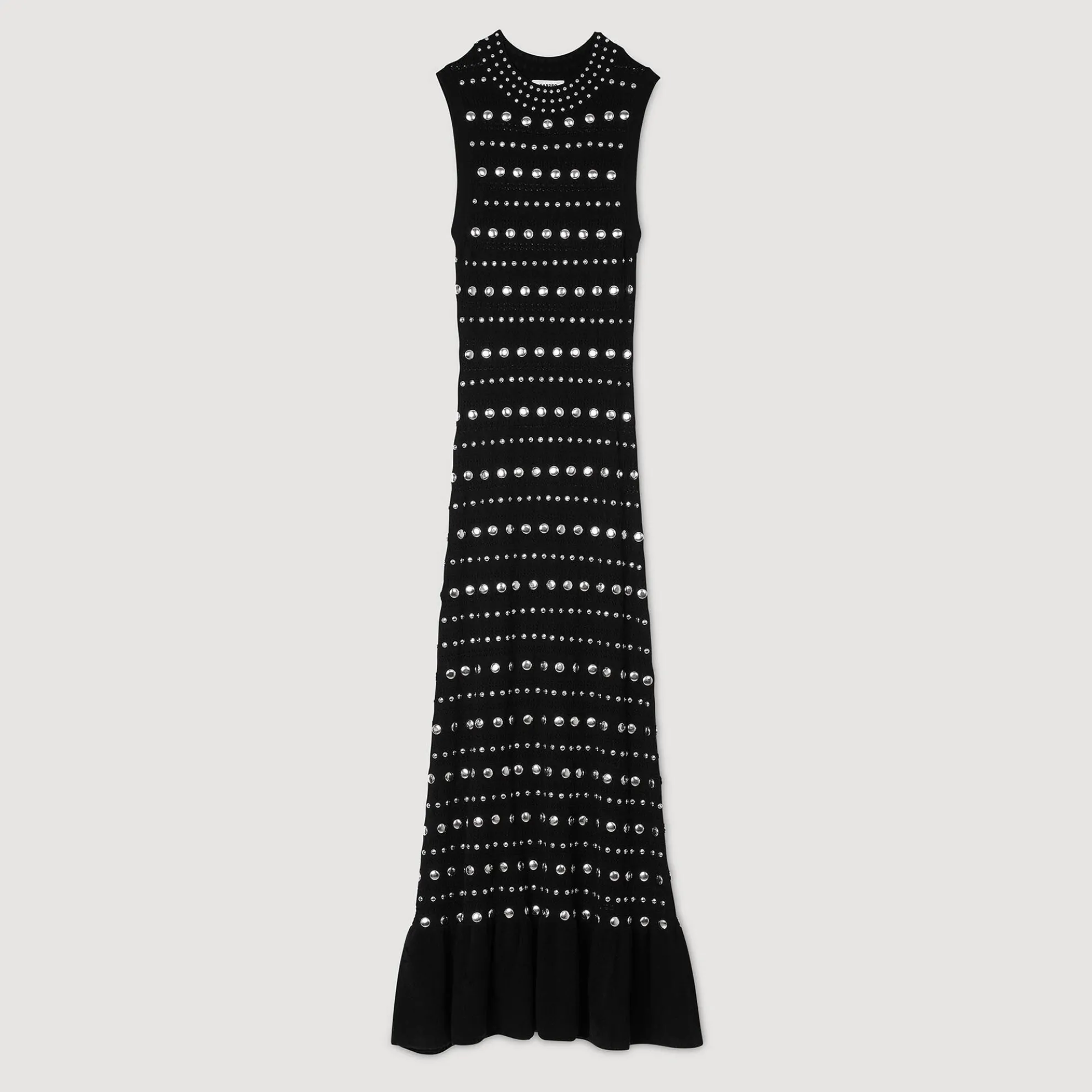 Lange Gebreide Jurk Met Studs