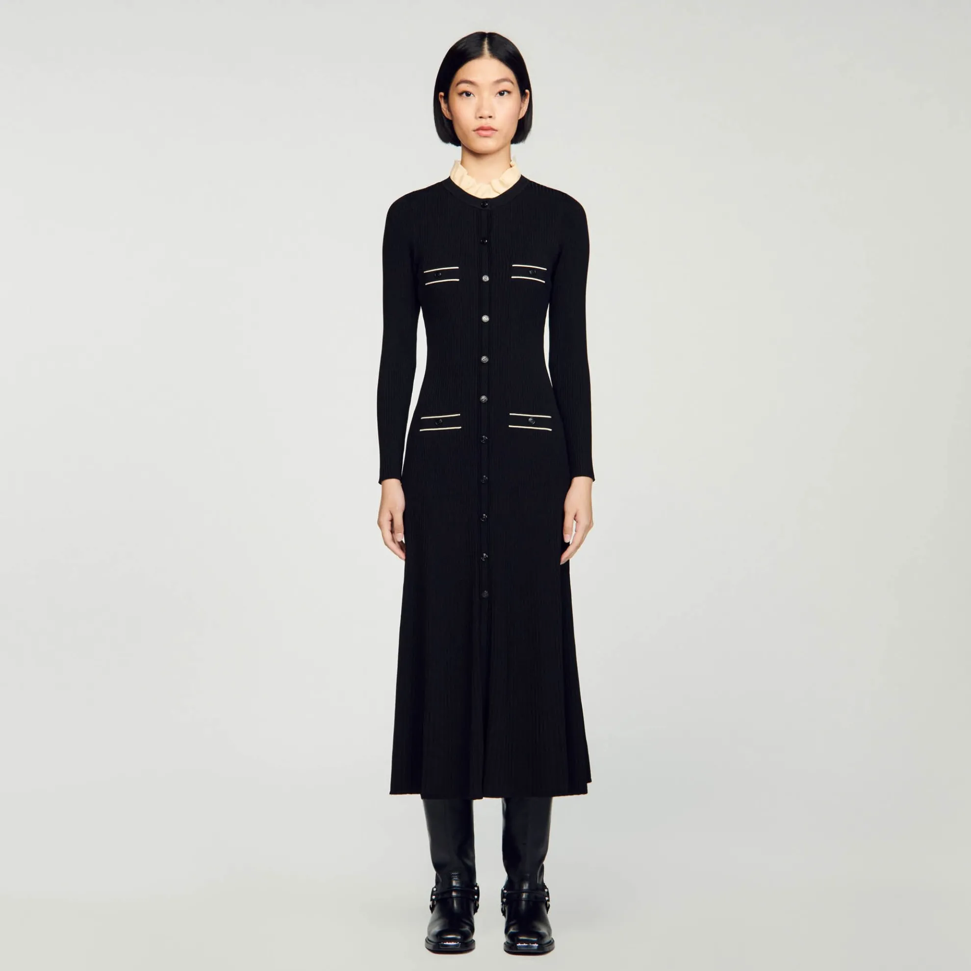 Lange Jurk Van Ribtricot