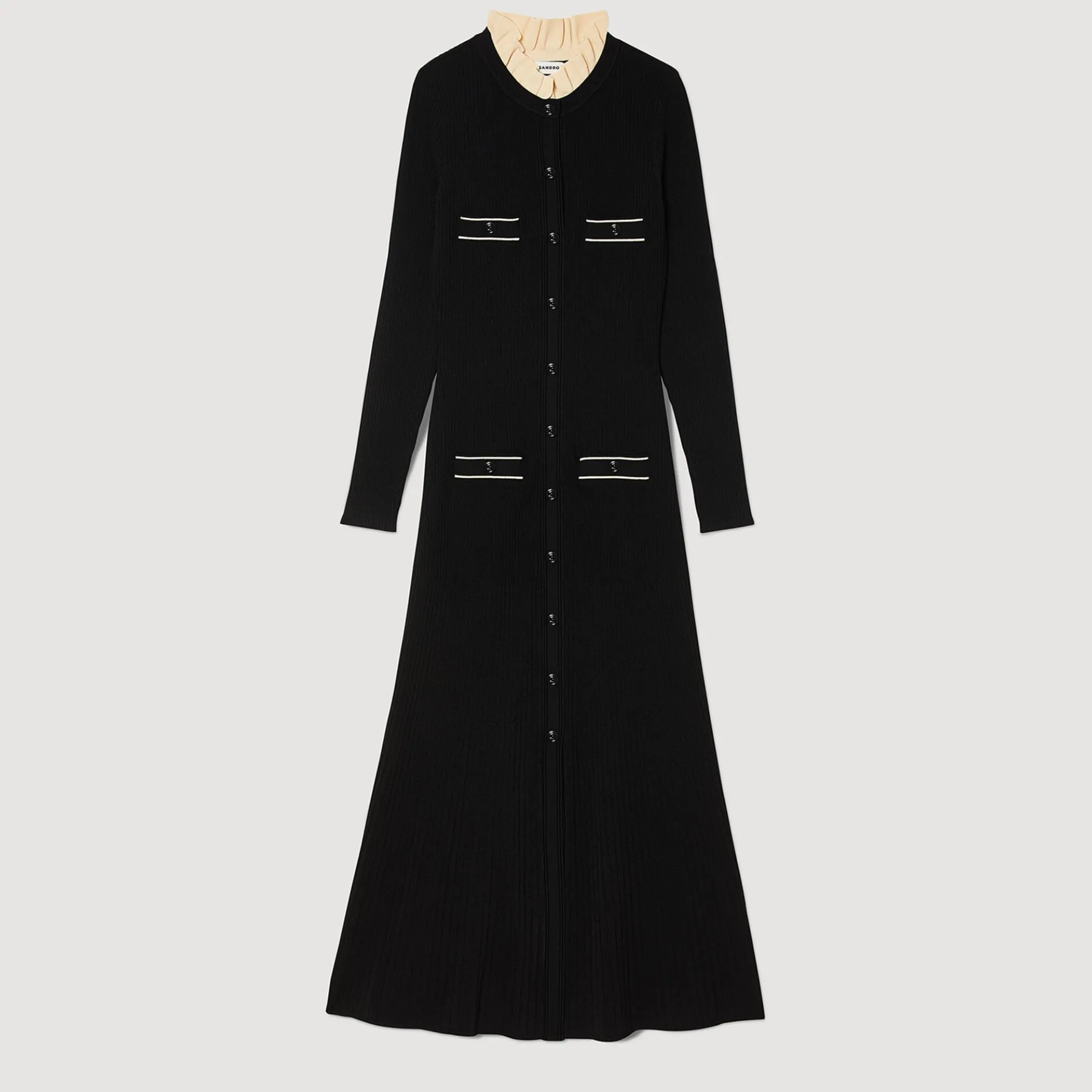 Lange Jurk Van Ribtricot