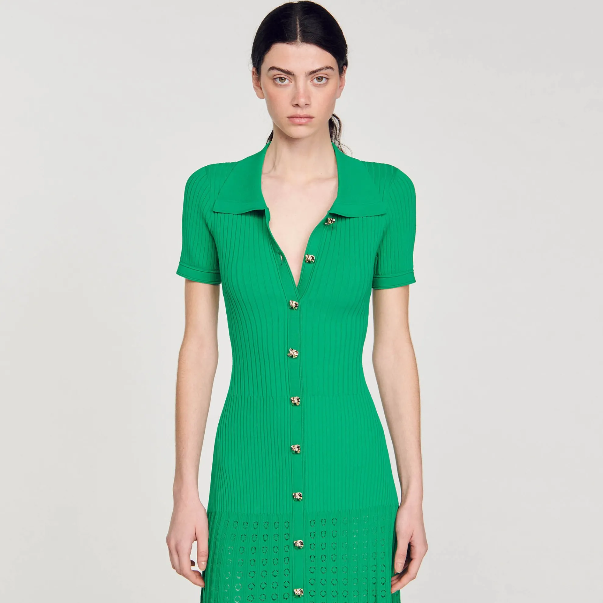 Lange Jurk Van Ribtricot