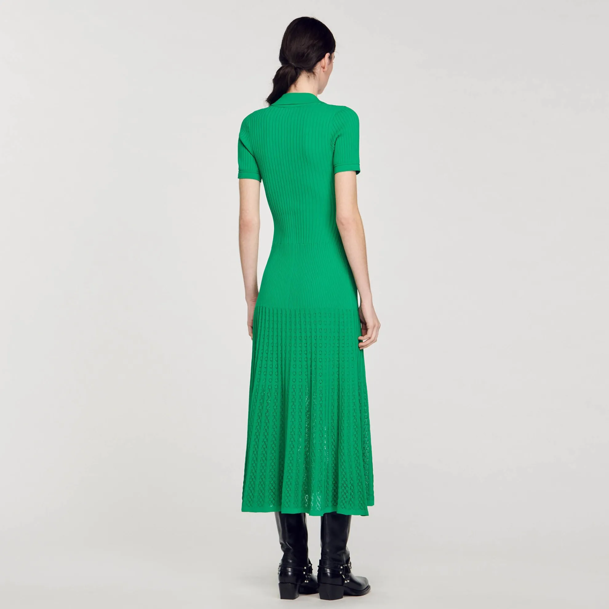 Lange Jurk Van Ribtricot