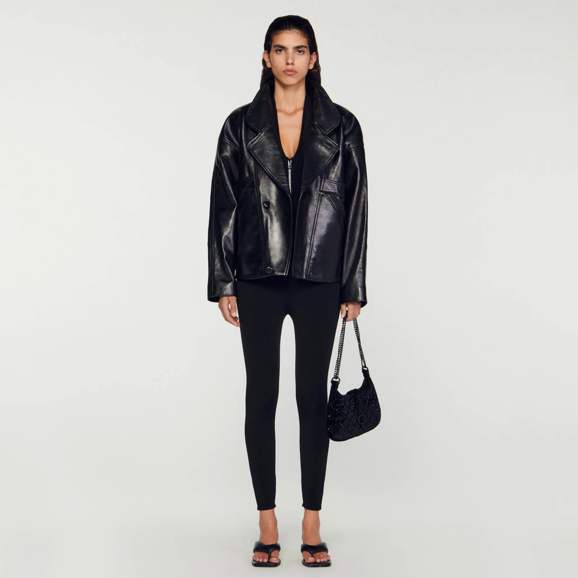 Leren Jack Oversized