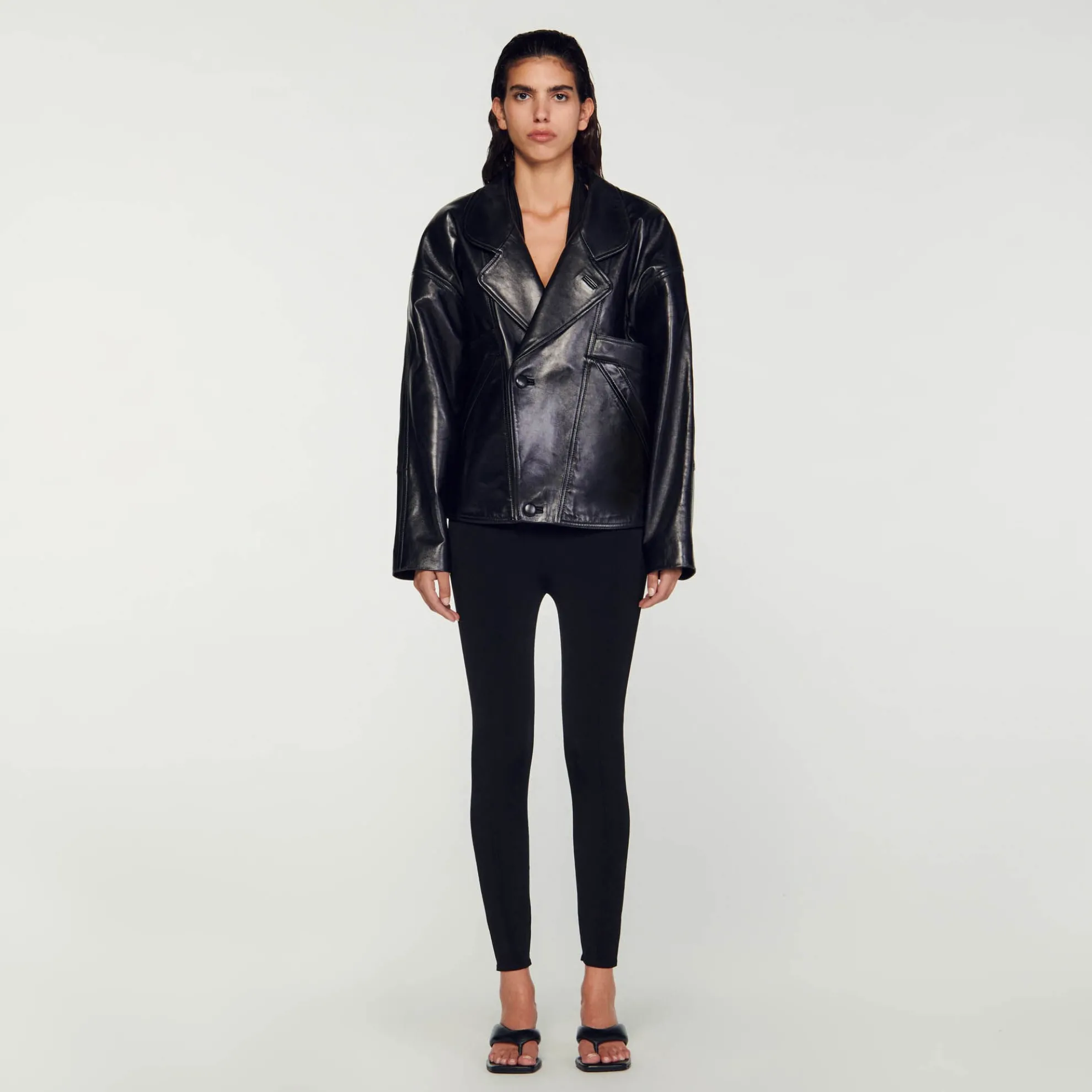 Leren Jack Oversized