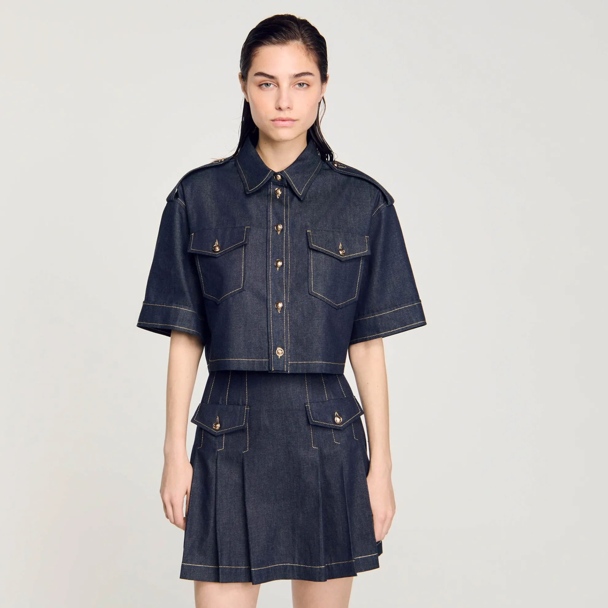 Overhemdblouse Denim