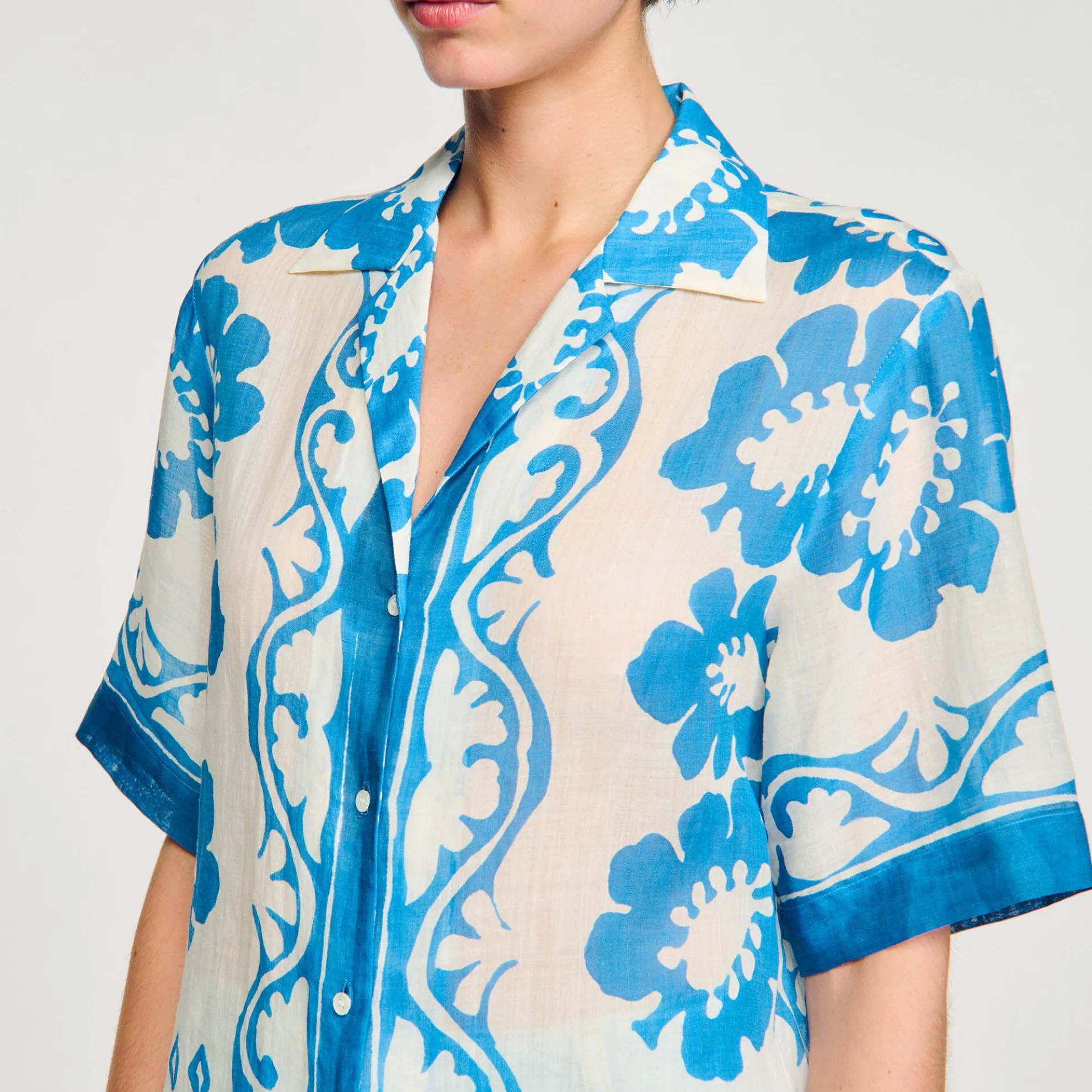 Overhemdblouse Met Print