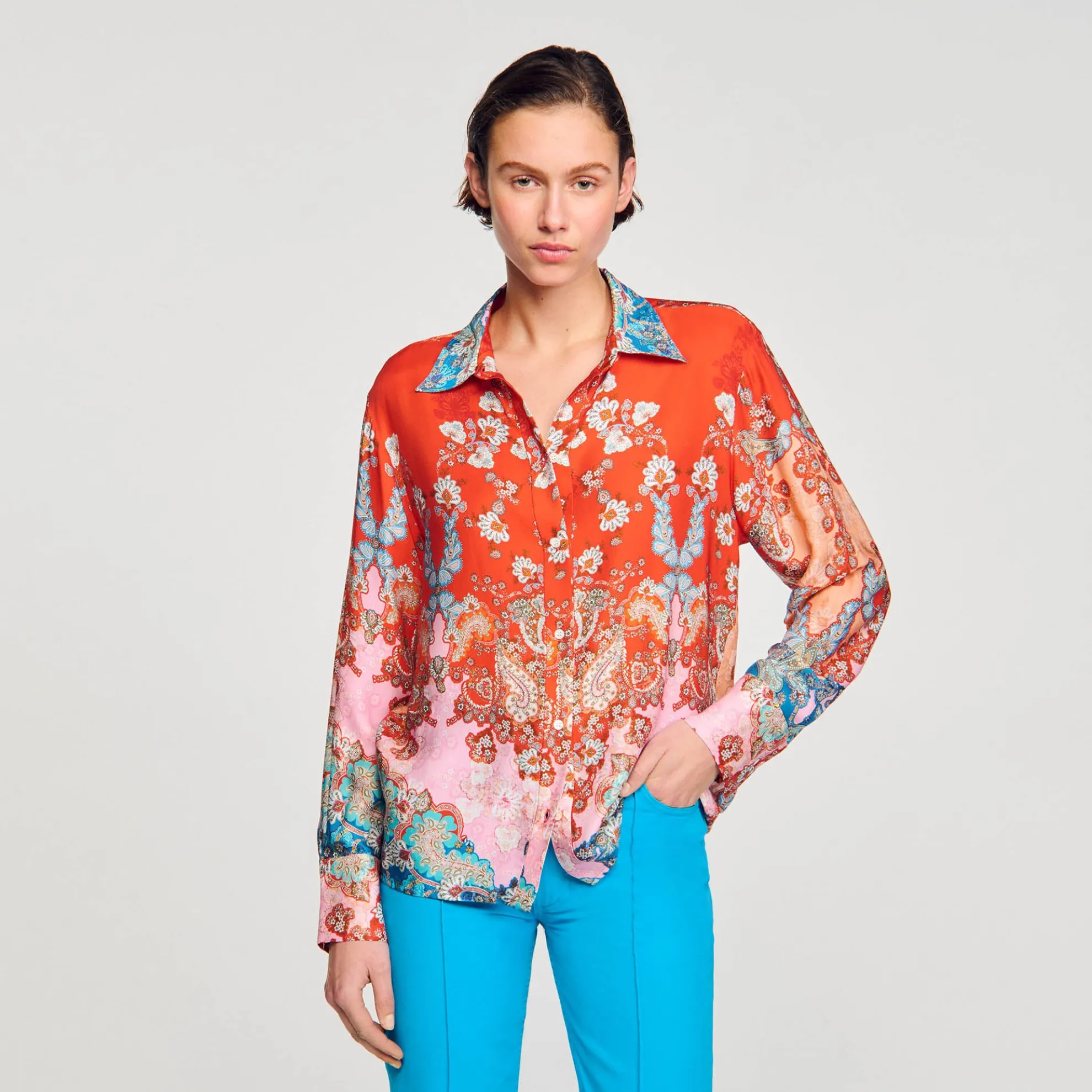 Overhemdblouse Met Print