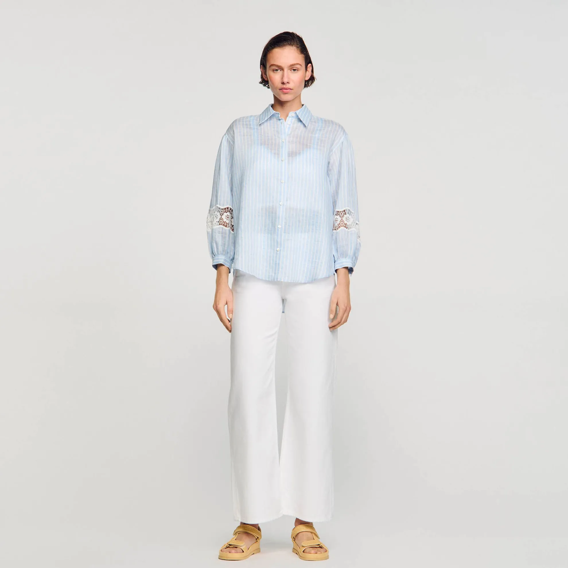 Overhemdblouse Met Strepen