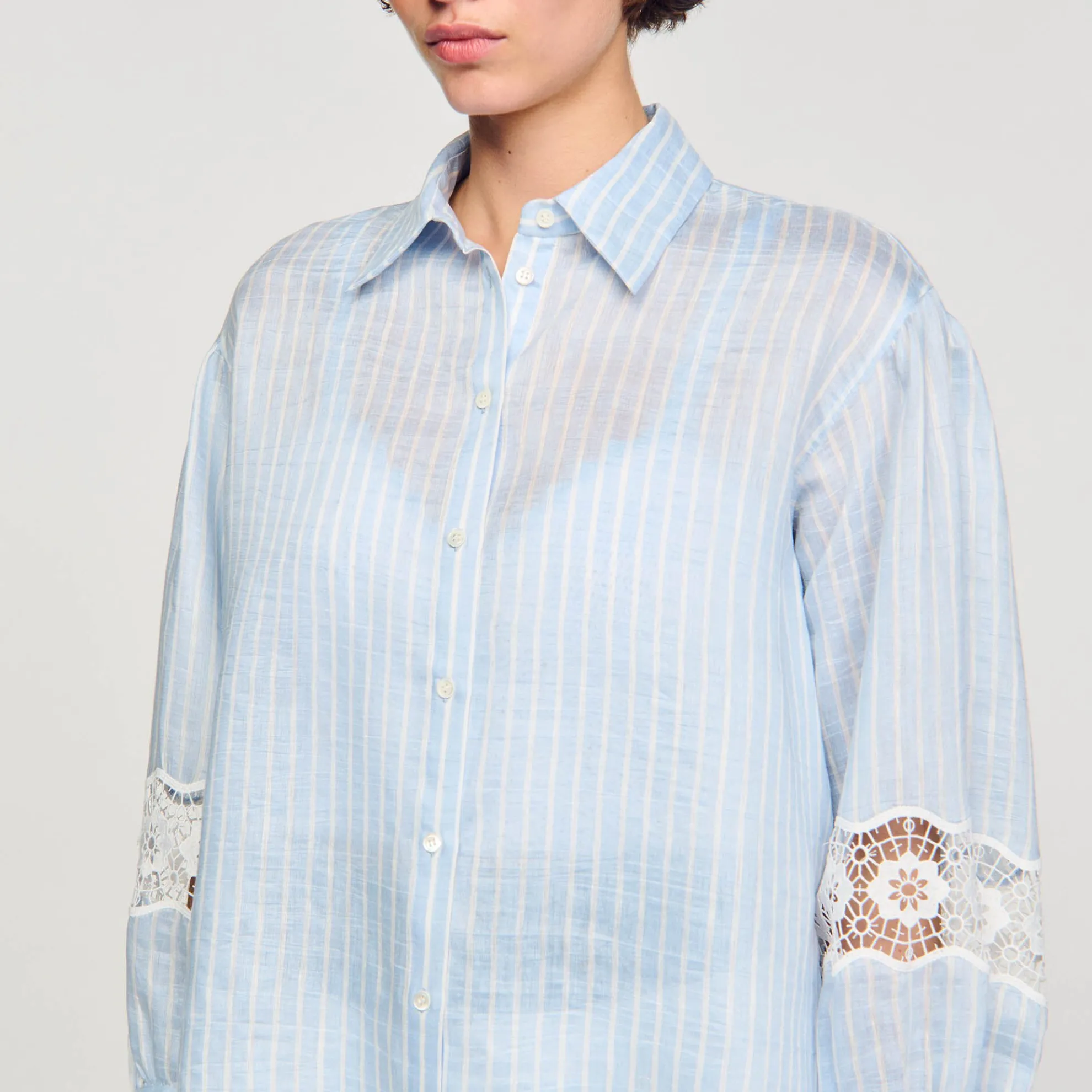 Overhemdblouse Met Strepen