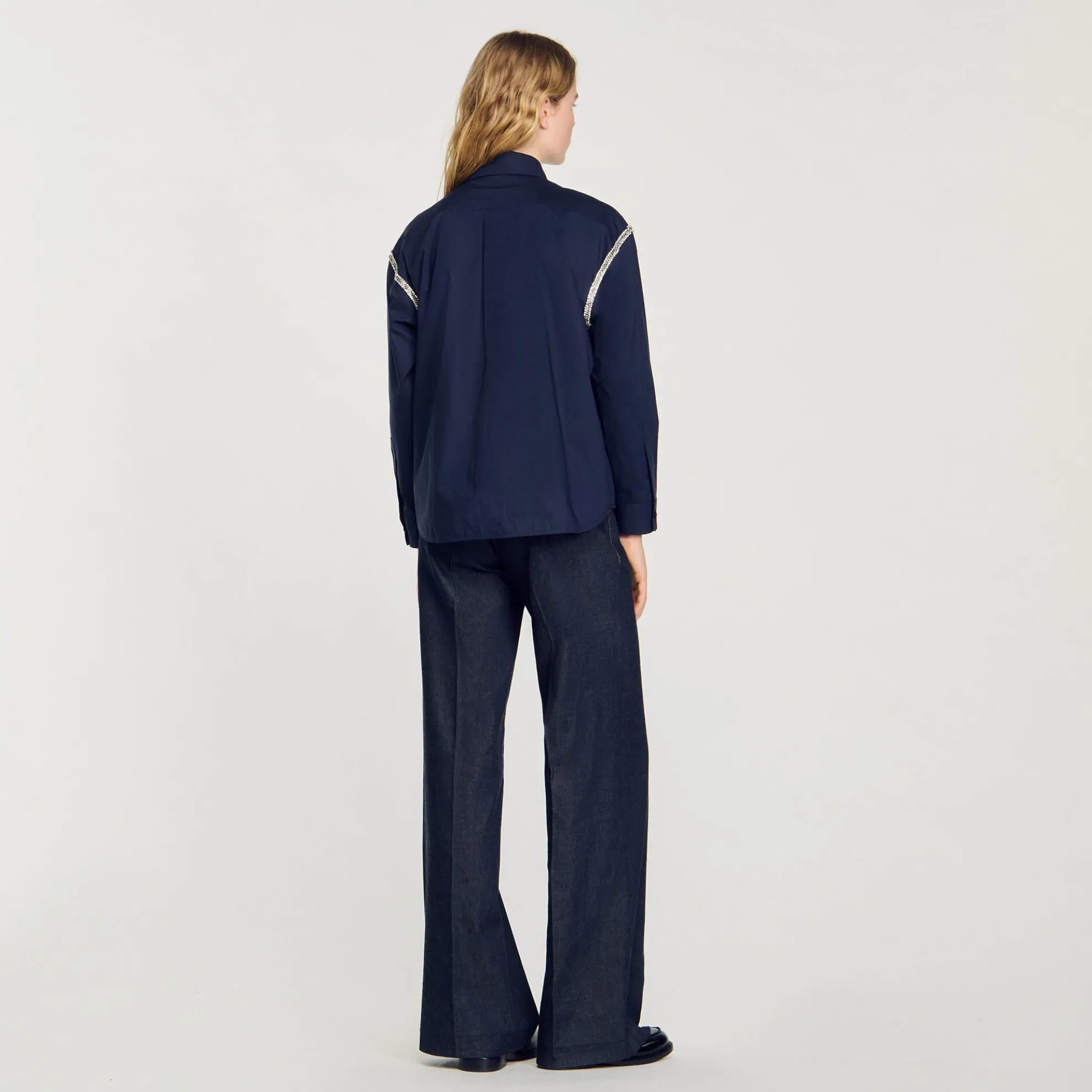 Overhemdblouse Met Stras