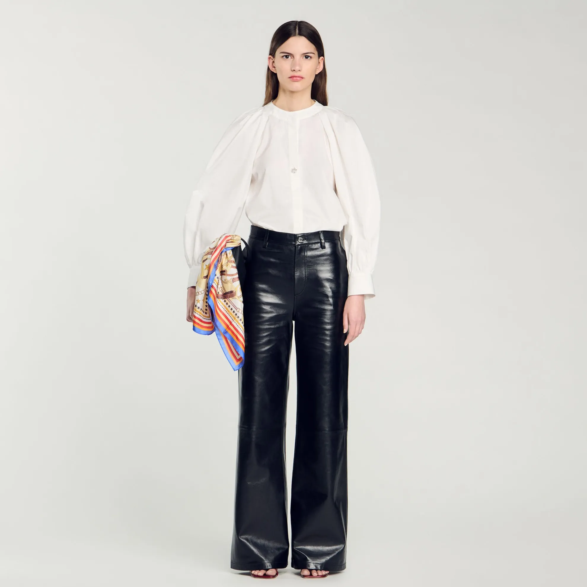 Overhemdblouse Met Volumineuze Mouwen