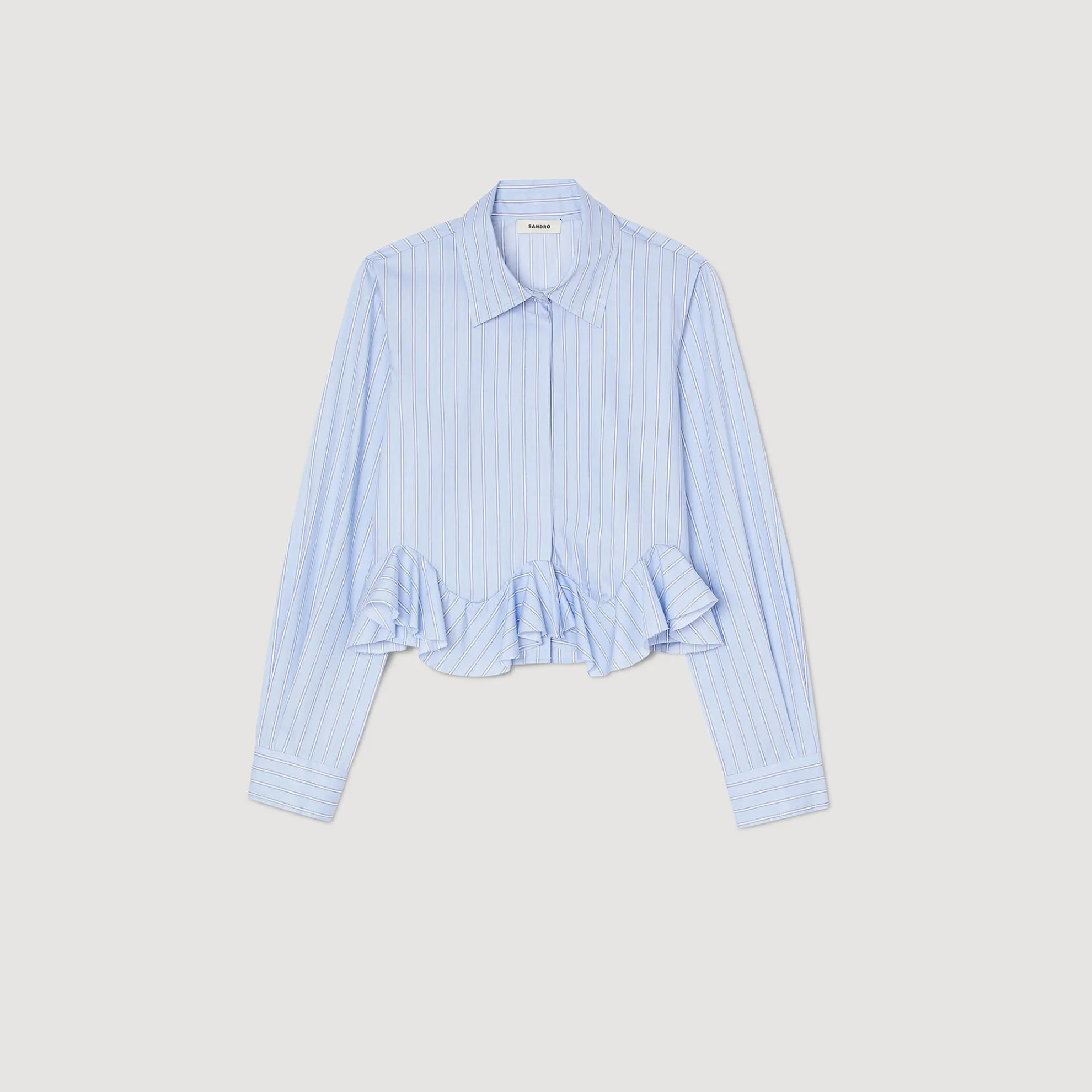 Overhemdblouse Van Gestreept Popeline
