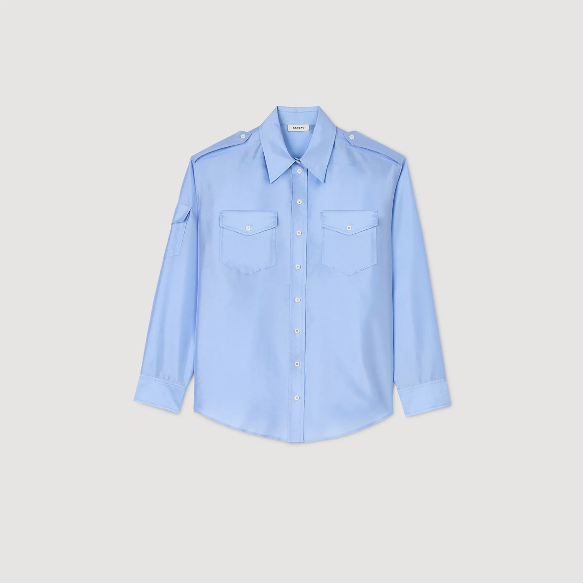 Overhemdblouse Wijd Satijn