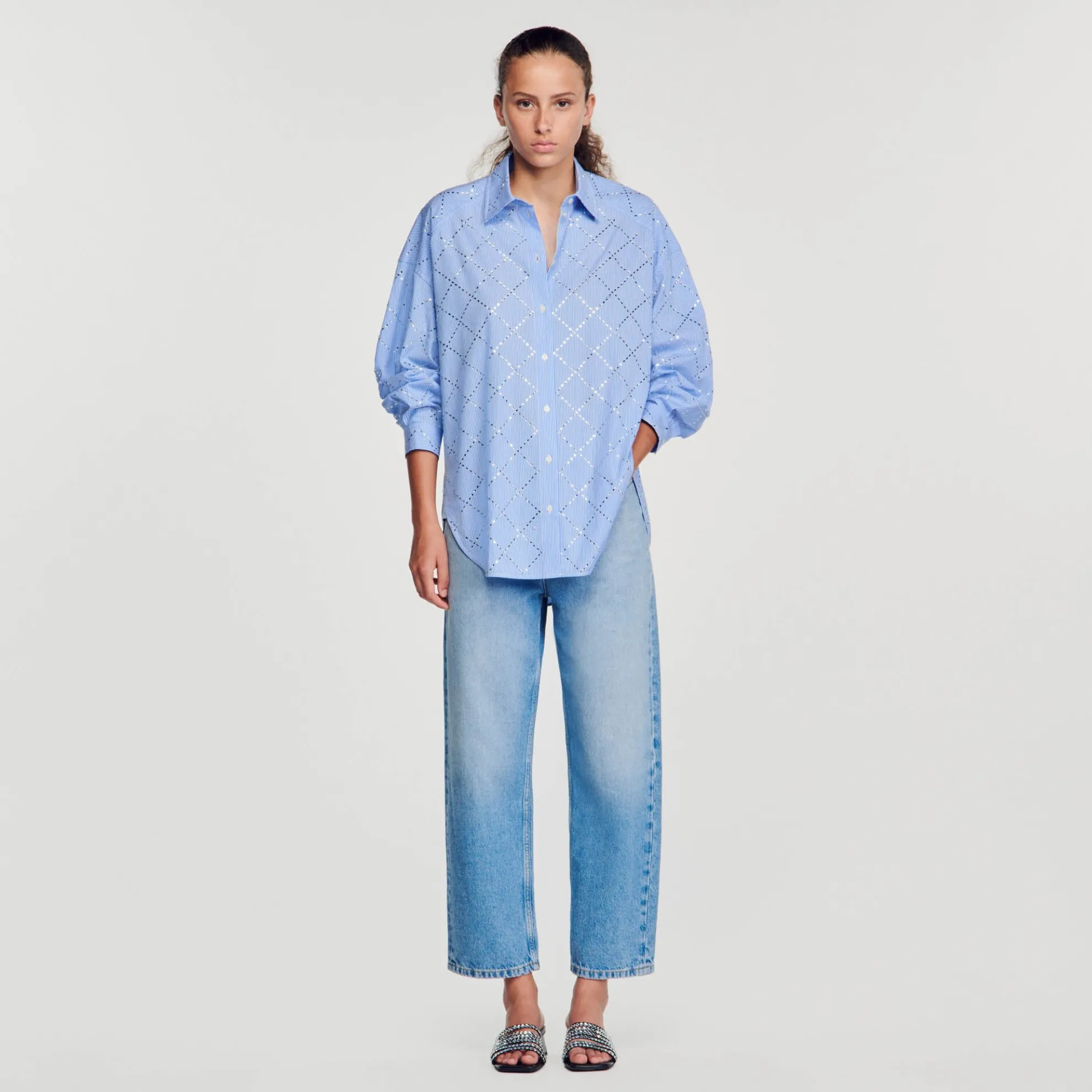 Oversized Blouse Met Stras
