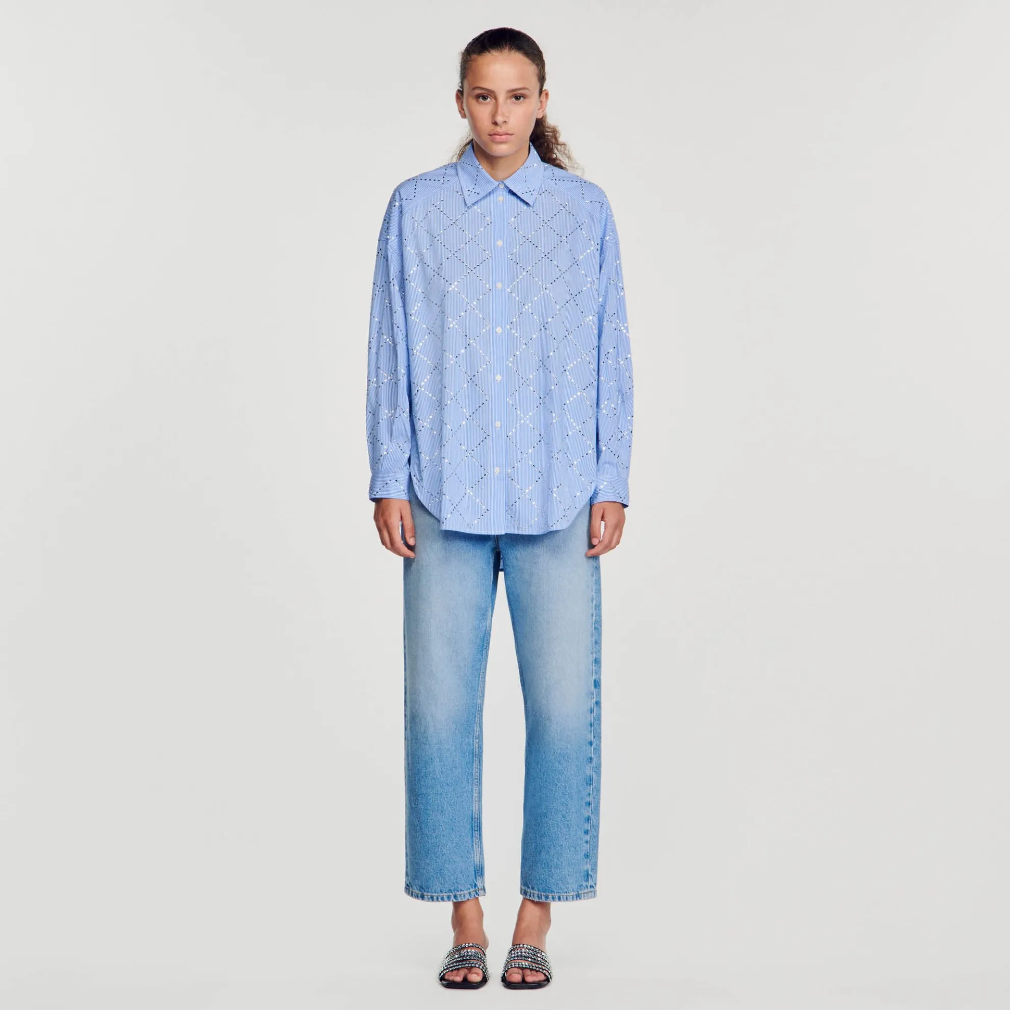 Oversized Blouse Met Stras