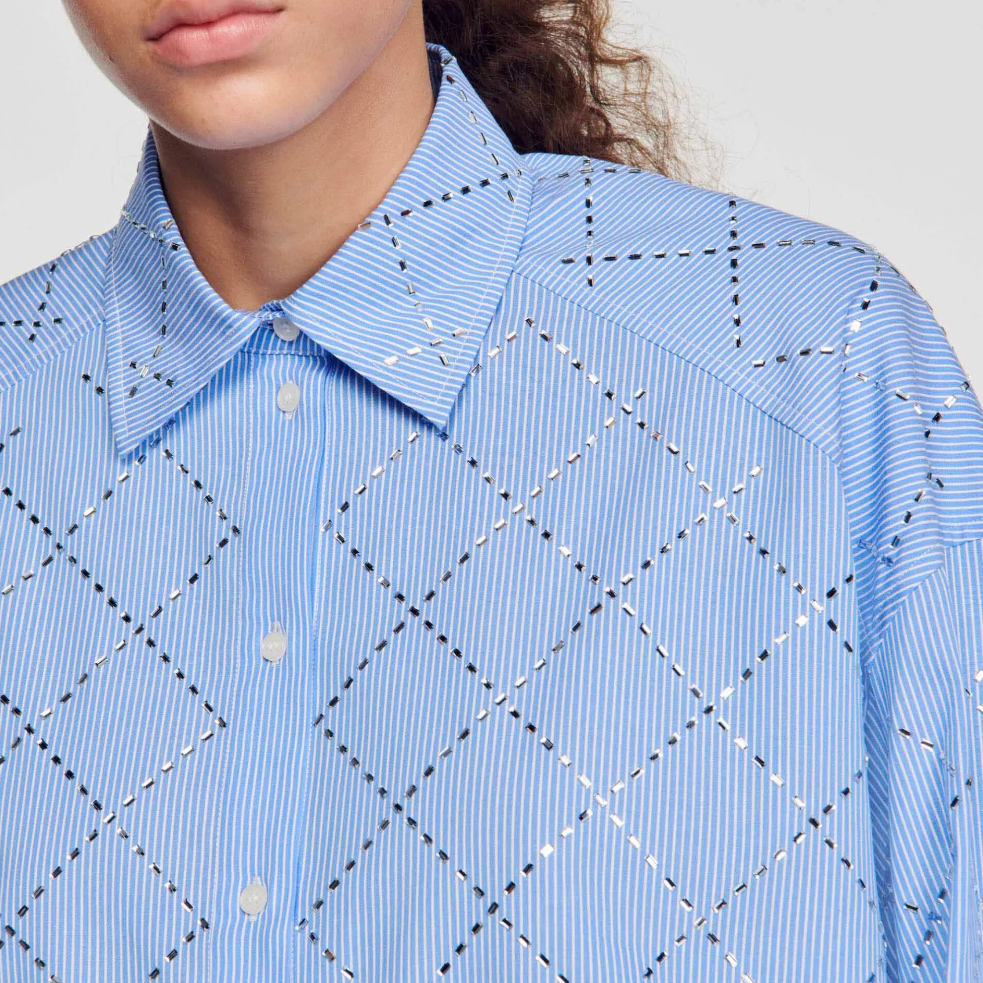 Oversized Blouse Met Stras
