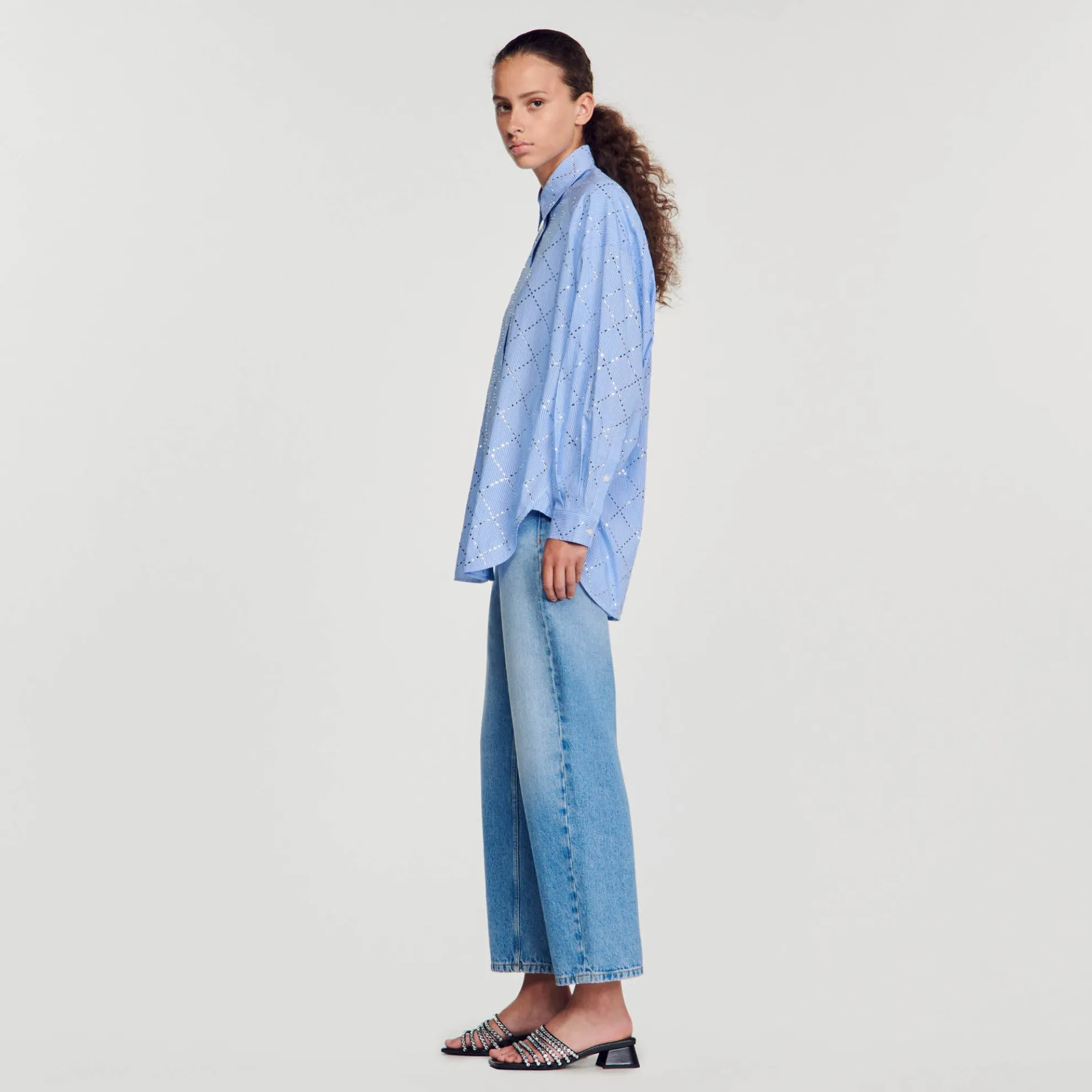 Oversized Blouse Met Stras