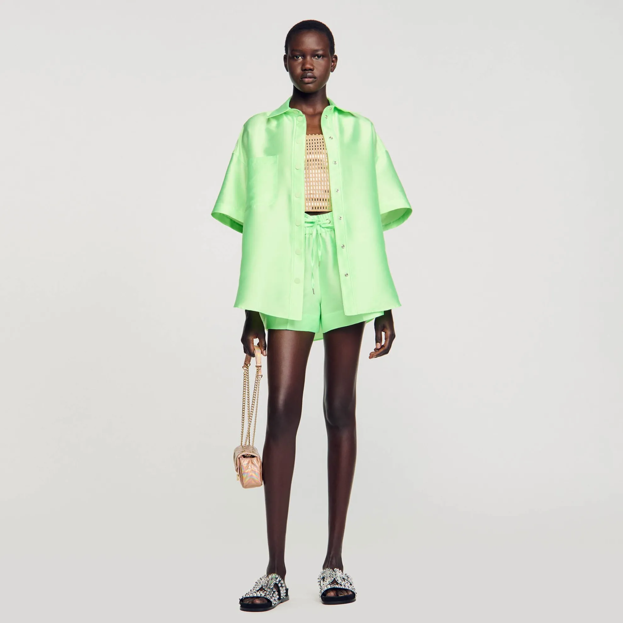 Oversized Satijnen Blouse