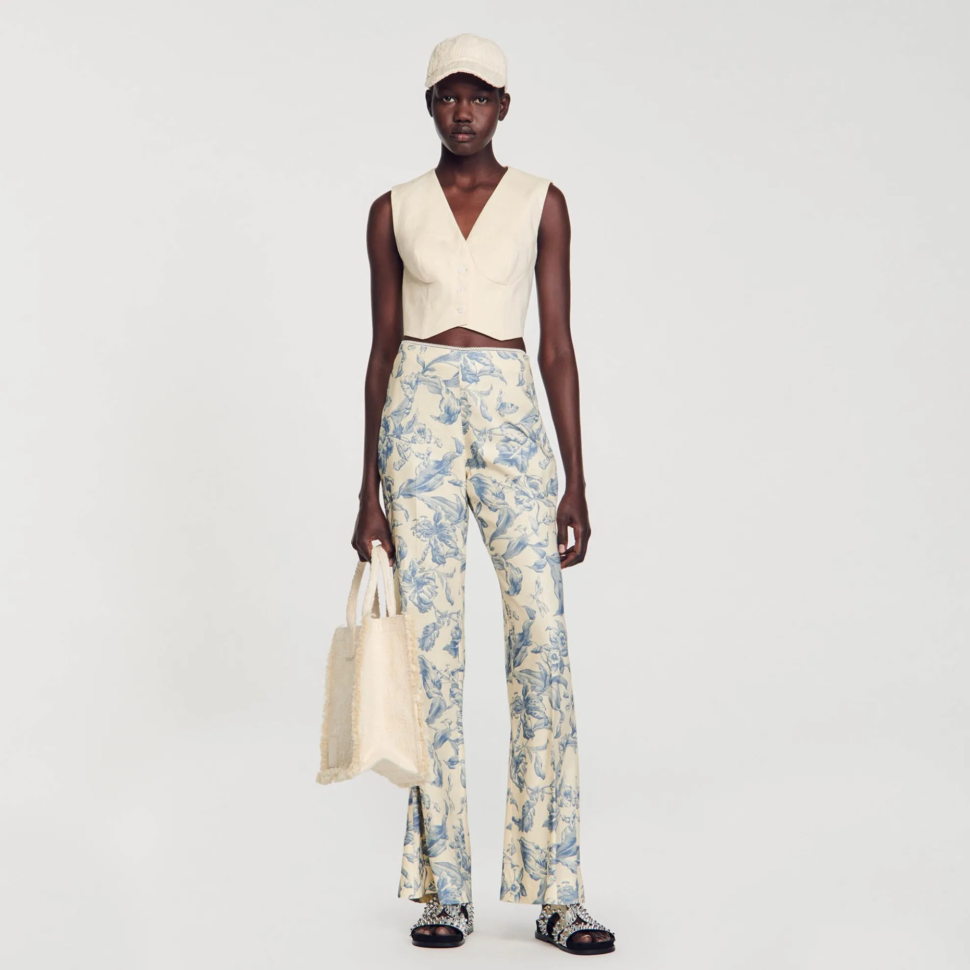 Pantalon Met Bloemenprint