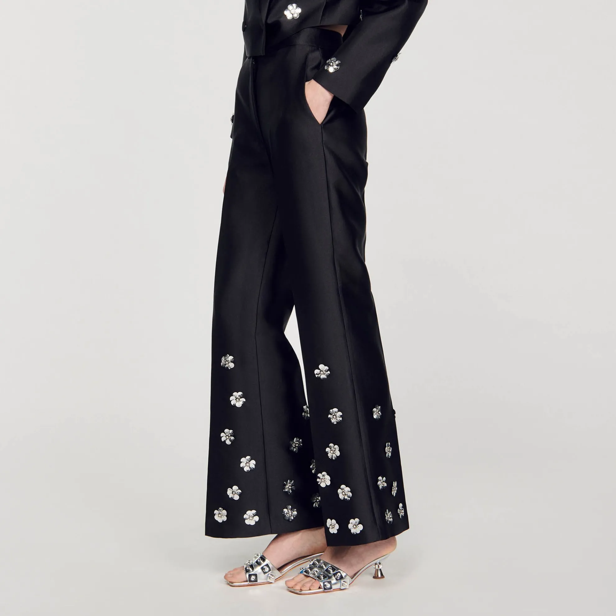 Pantalon Satijn Met Pailletten