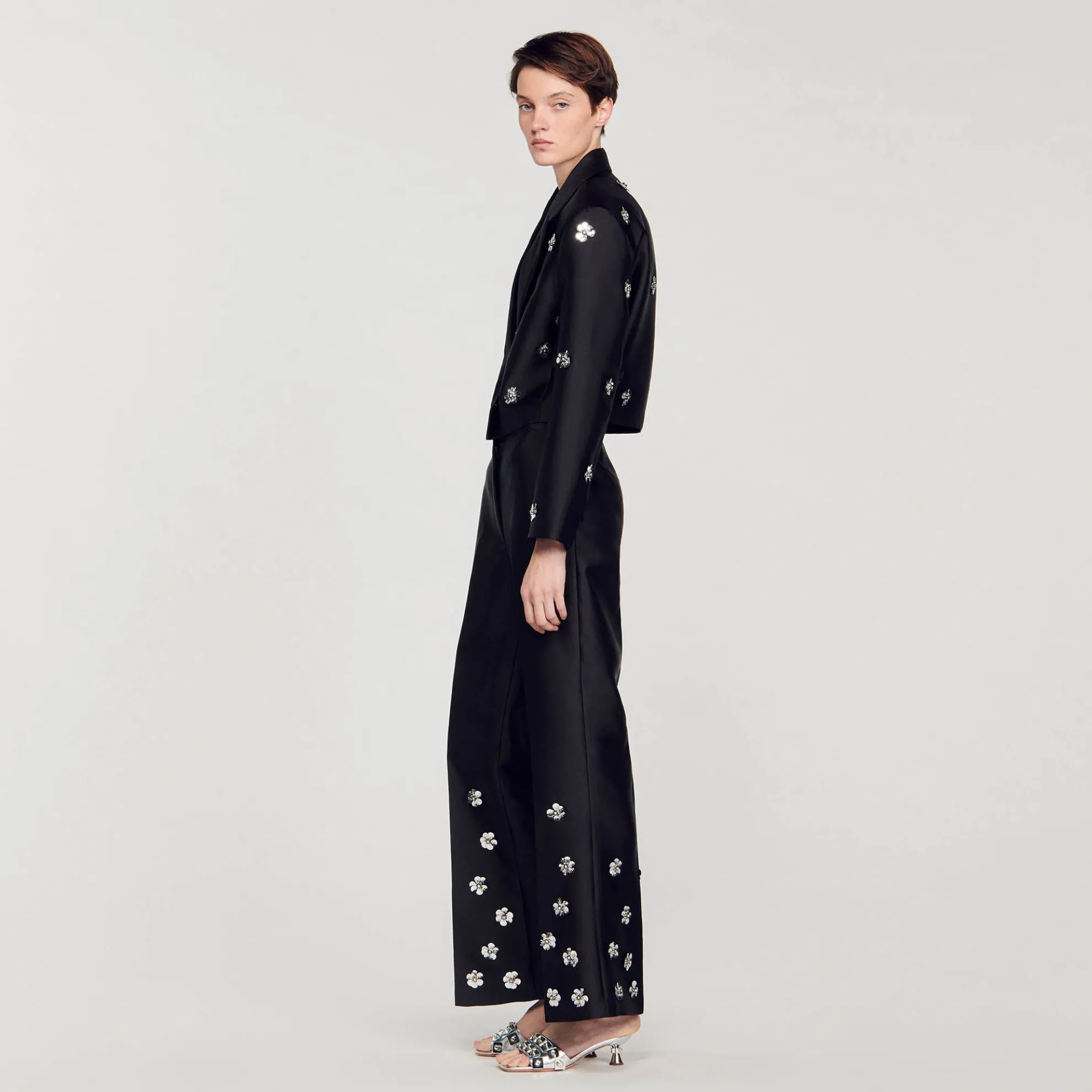 Pantalon Satijn Met Pailletten