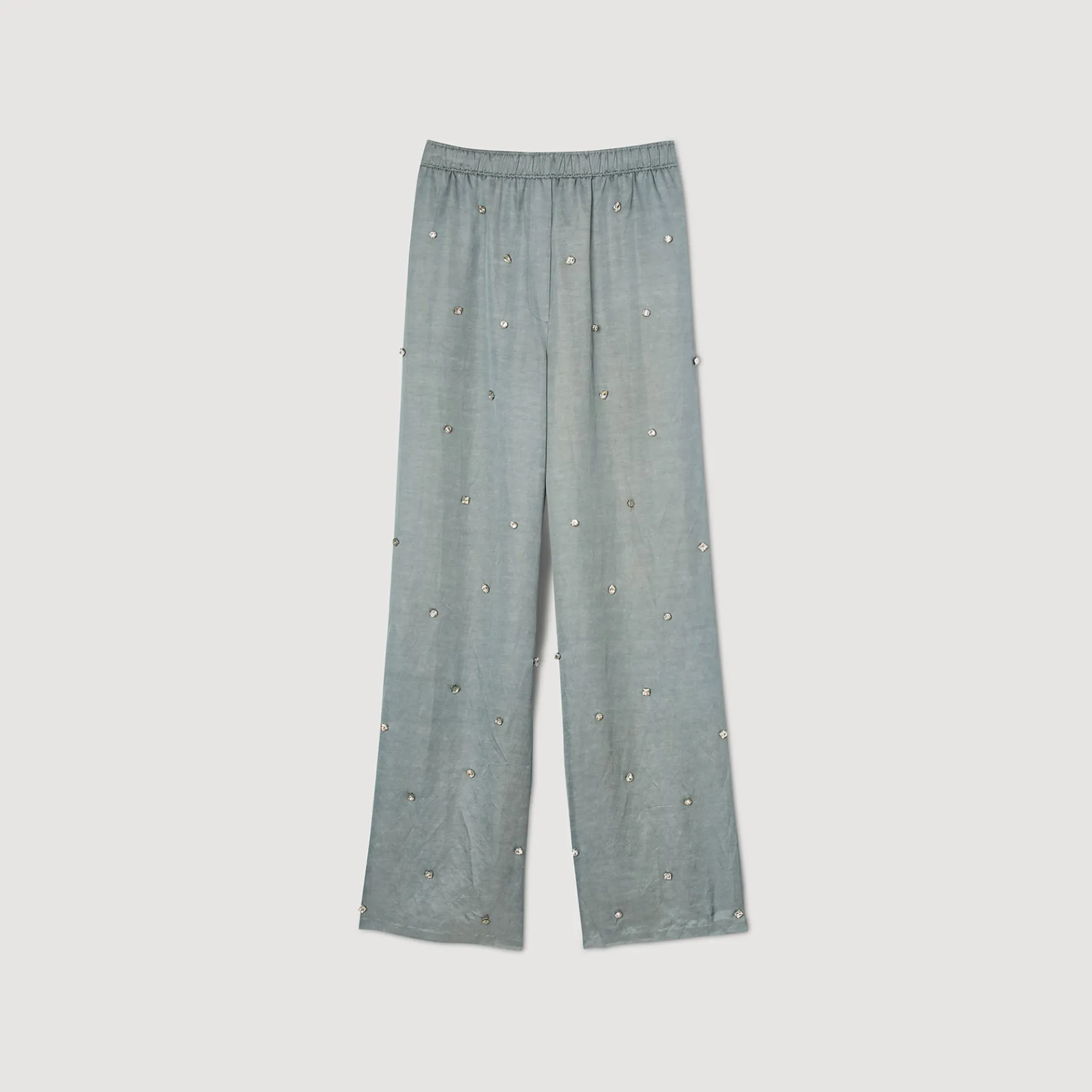 Pantalon Van Linnen Met Stras