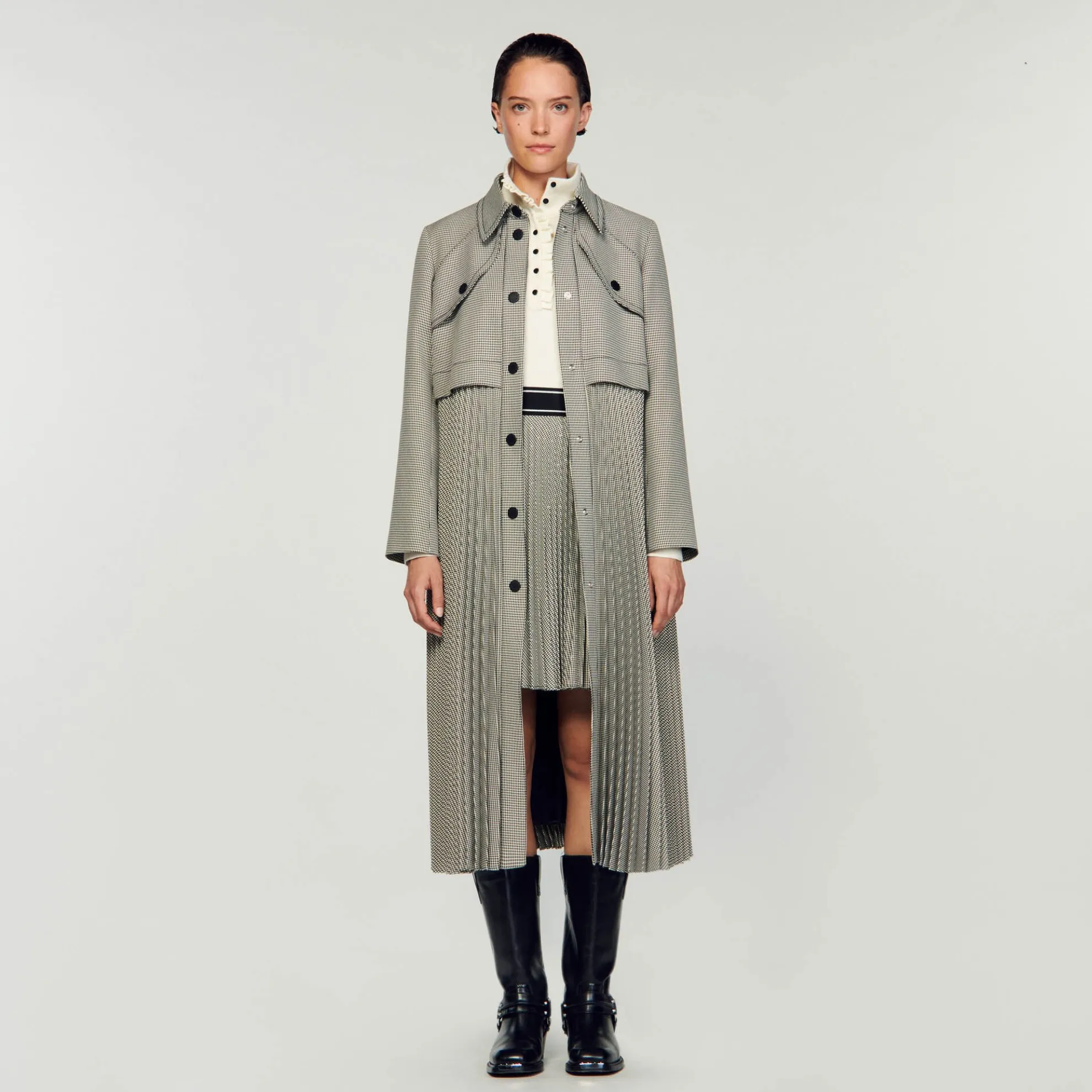 Pied-de-poule Trench
