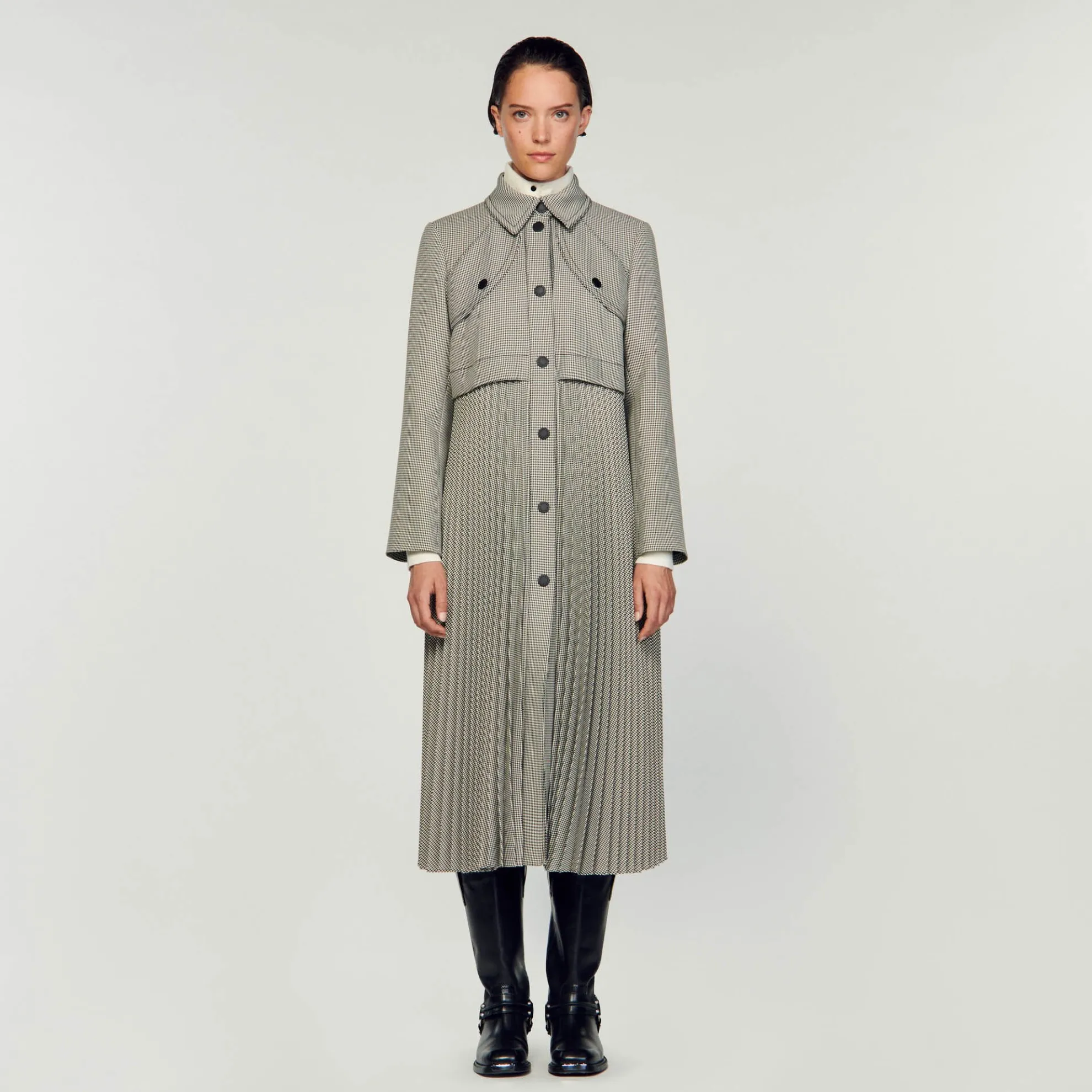 Pied-de-poule Trench