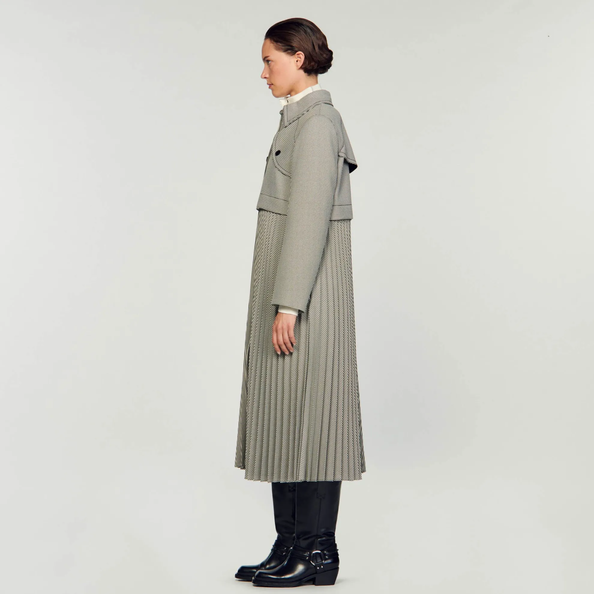 Pied-de-poule Trench