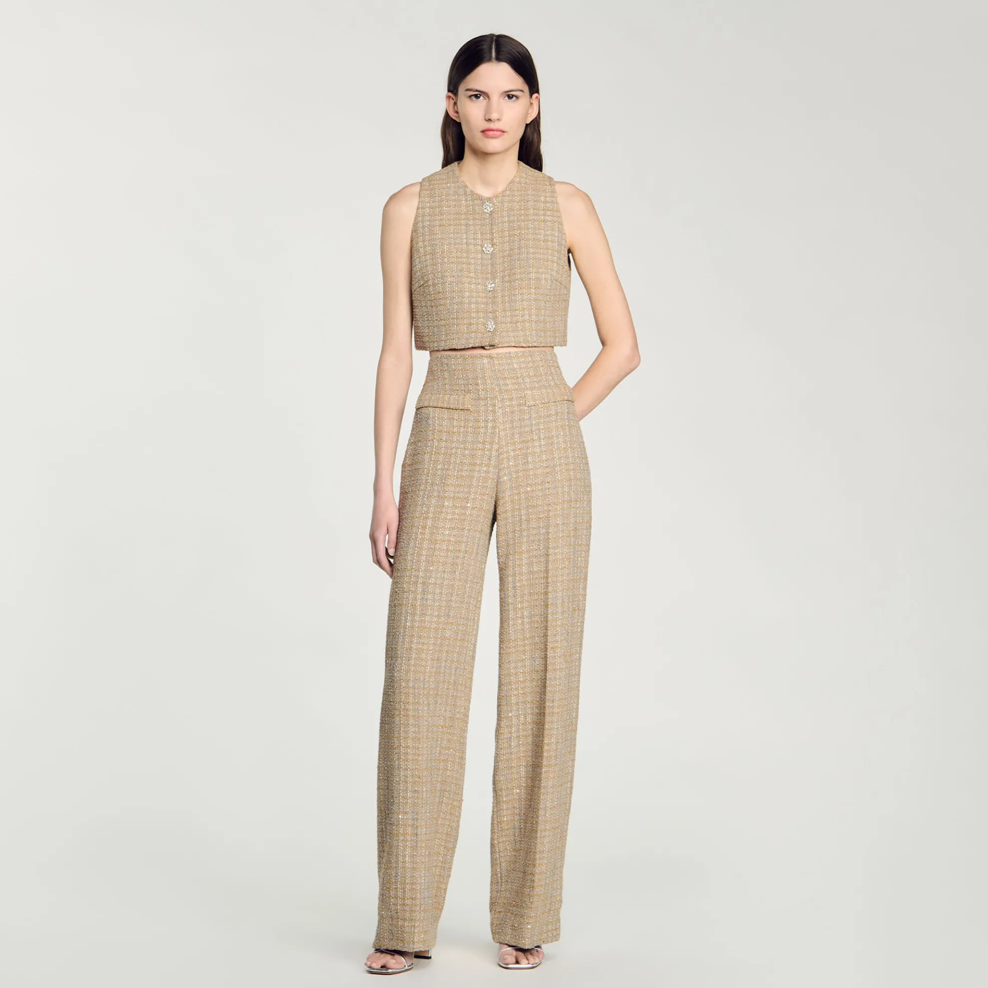 Rechte Tweed Broek