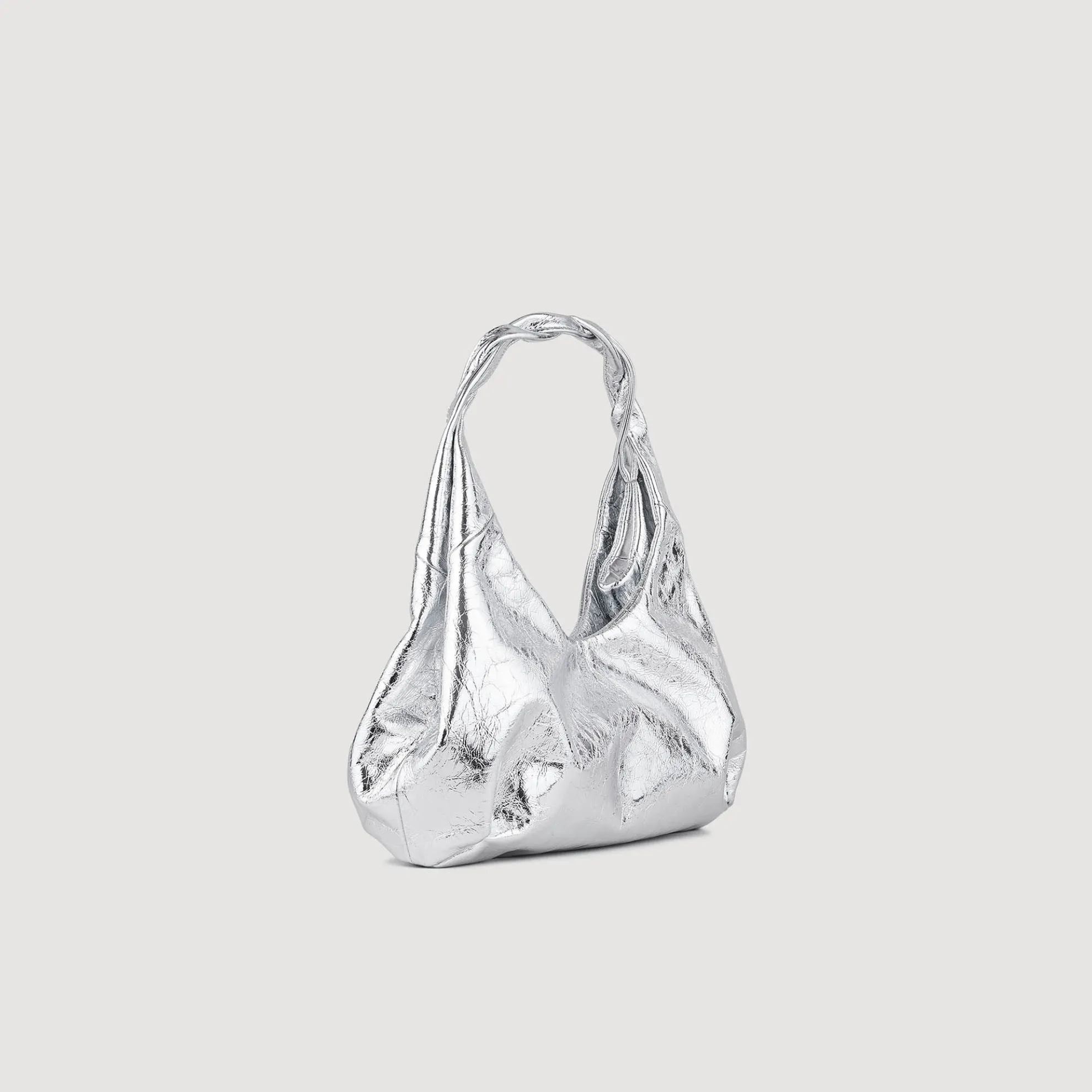 Schoudertas Van Metallic Leer
