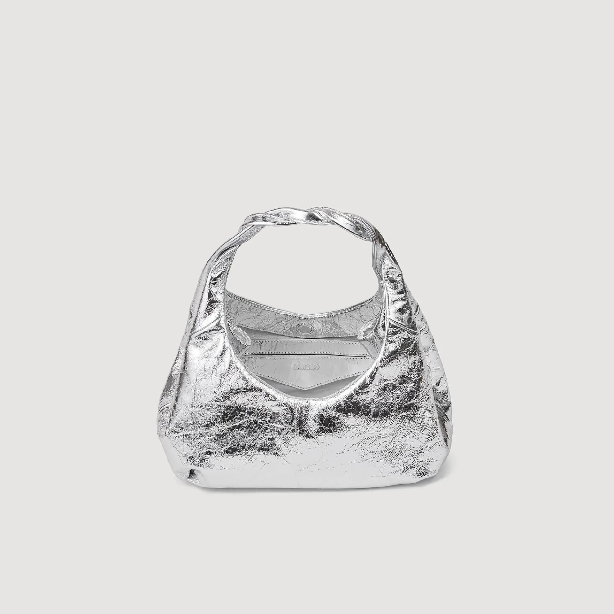 Schoudertas Van Metallic Leer